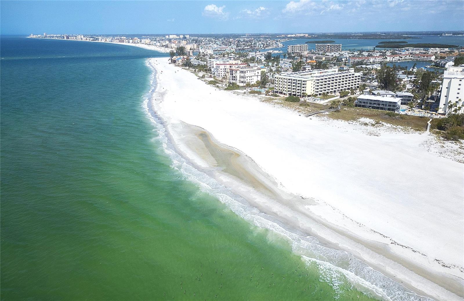 Amazing aerial photo of Treasure Island, taken last week with a drone looking towards the north