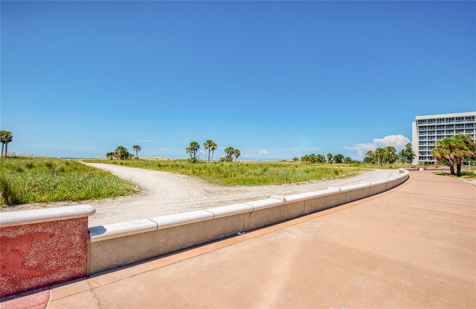 A really nice aerial view of our walking trail adjacent to Tropic Terrace's back lawn