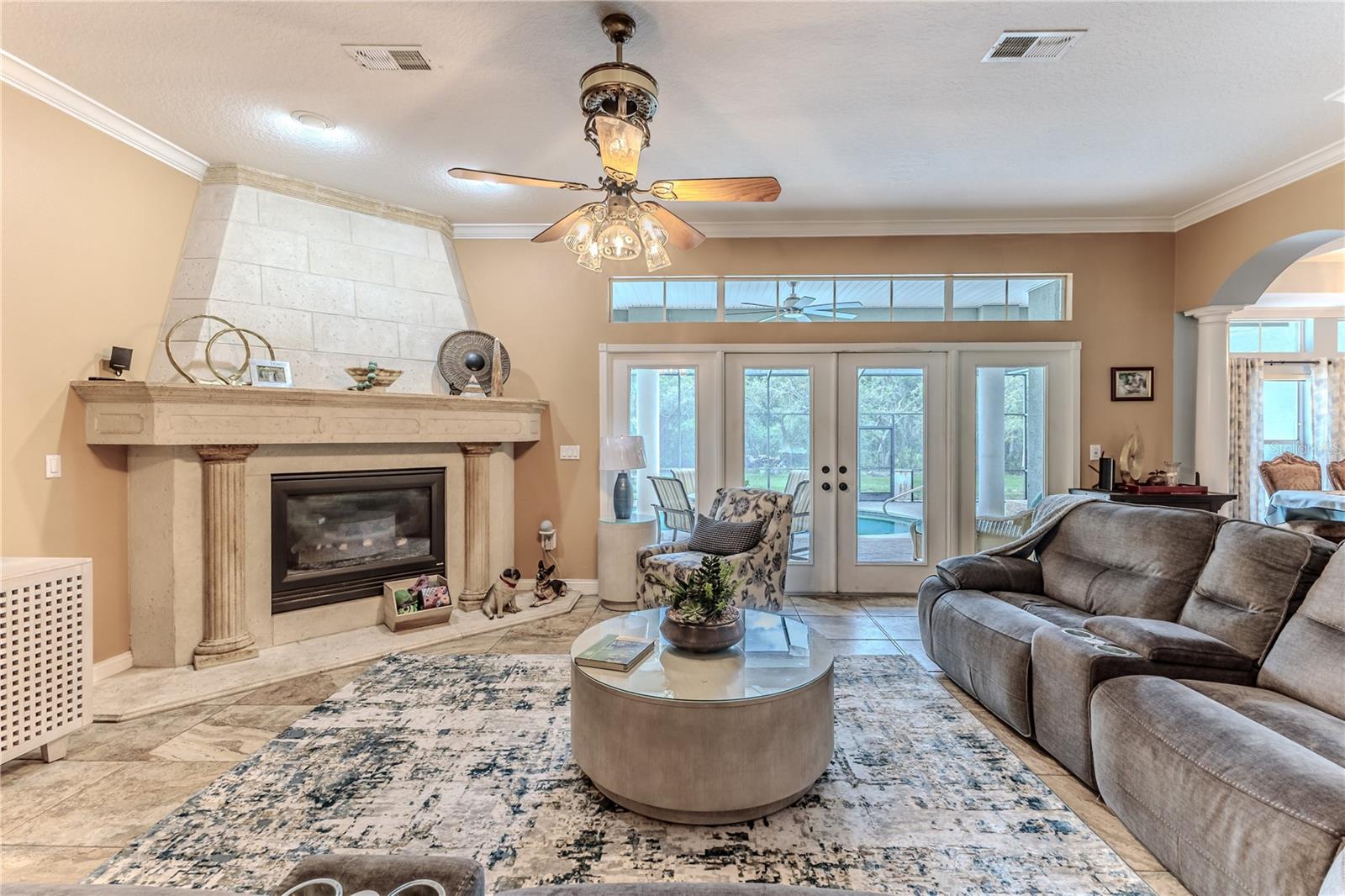 GREAT ROOM WITH GAS FIRE