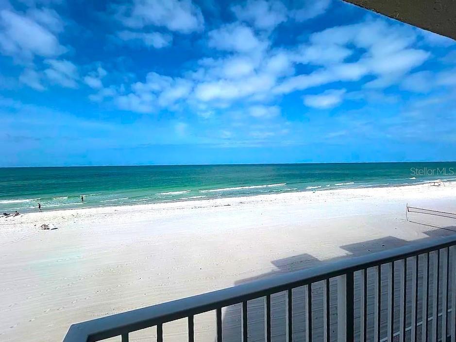 Indian Shores Beach view from the condo's balcony