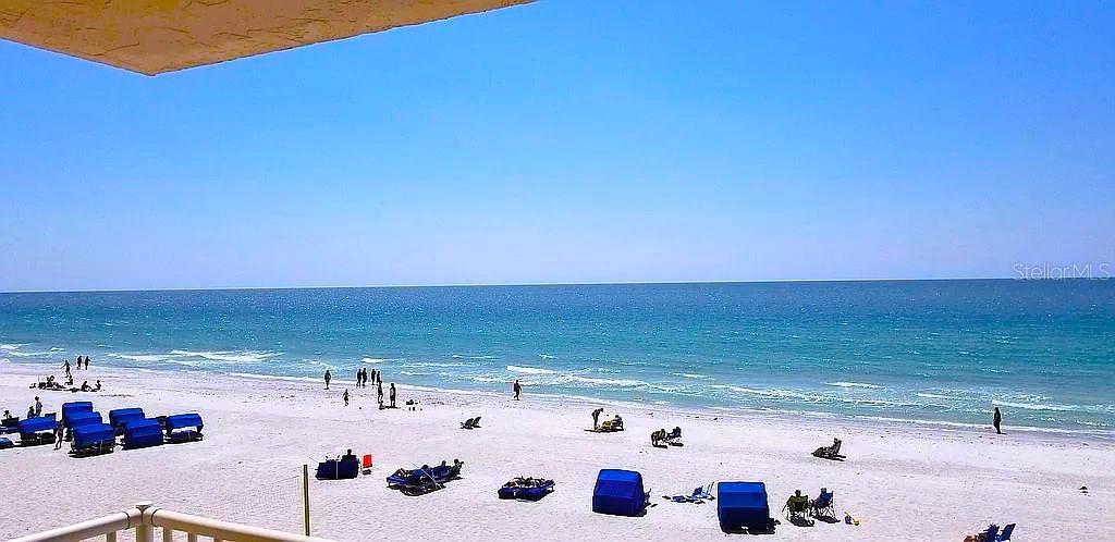 Indian Shores Beach view from the condo's balcony