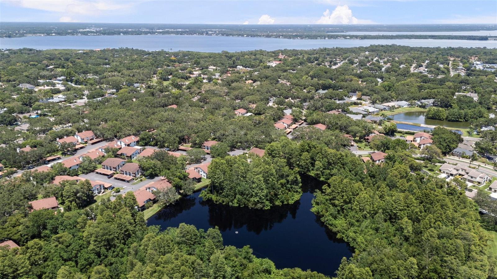 Aerial of neighborhood