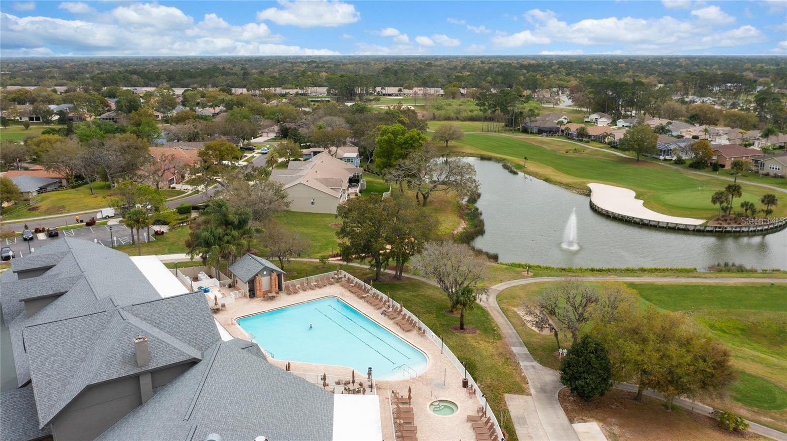 pool and hot tub at clubhouse