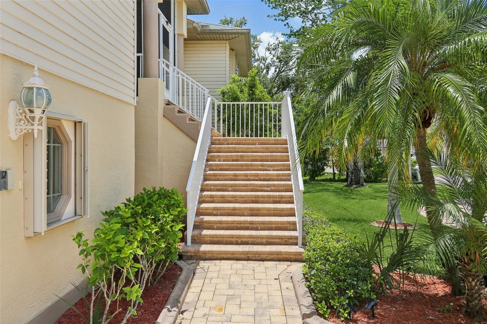 Staircase to front door