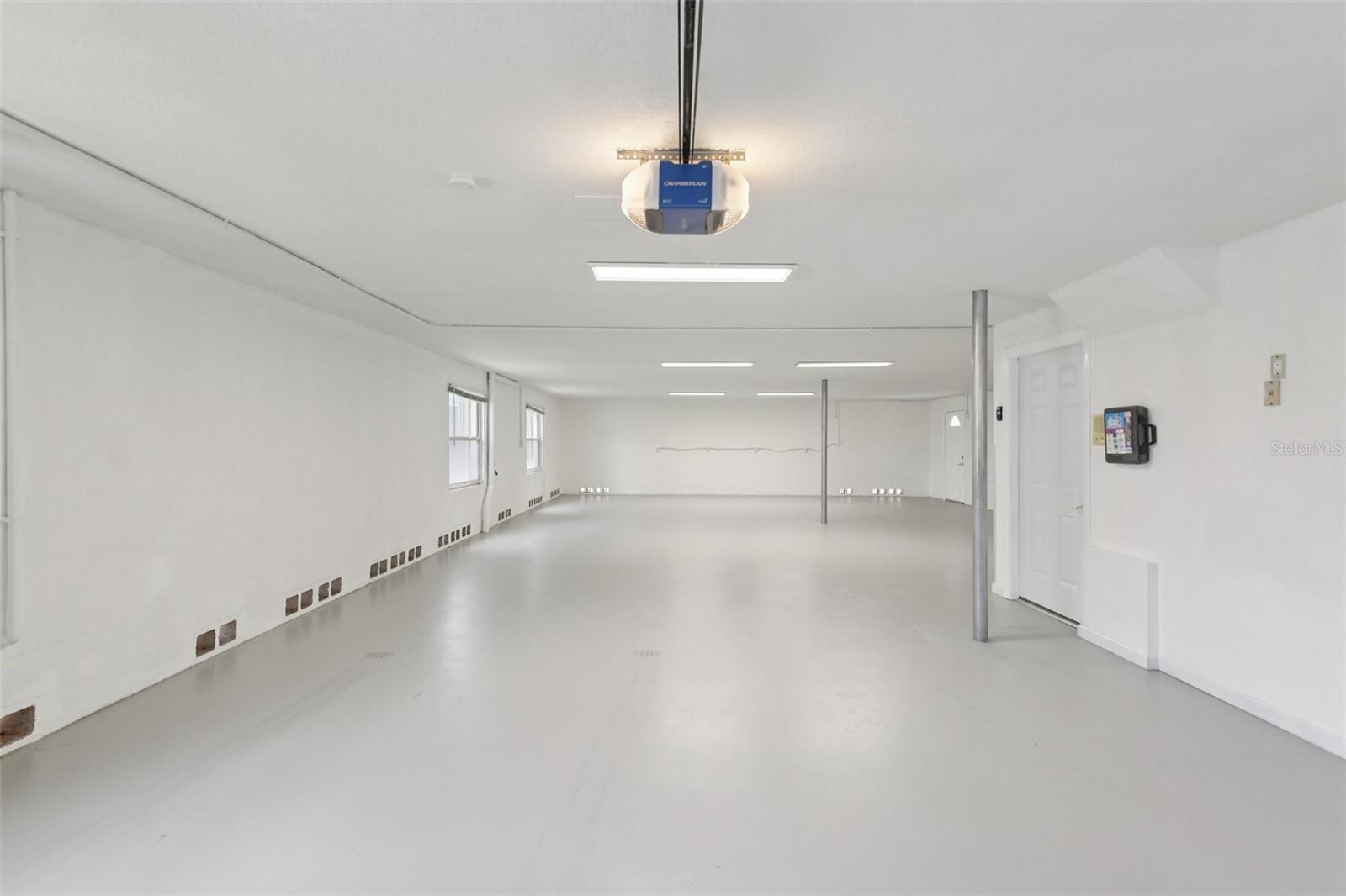 Newly painted garage