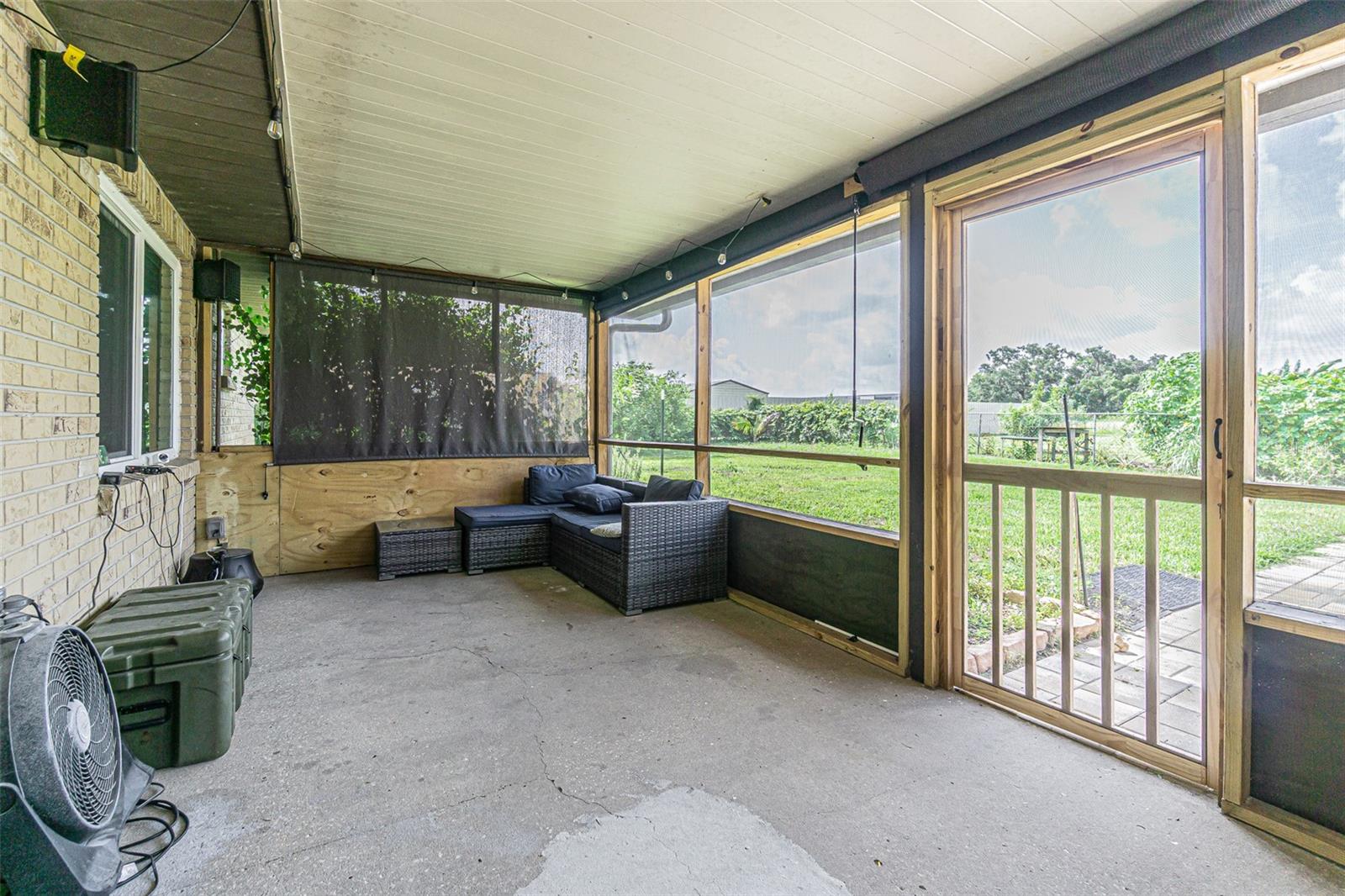 screened back porch