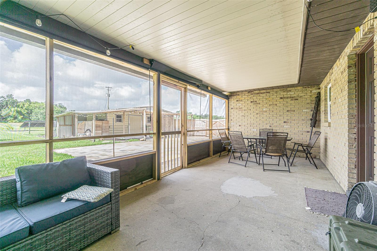 screened back porch