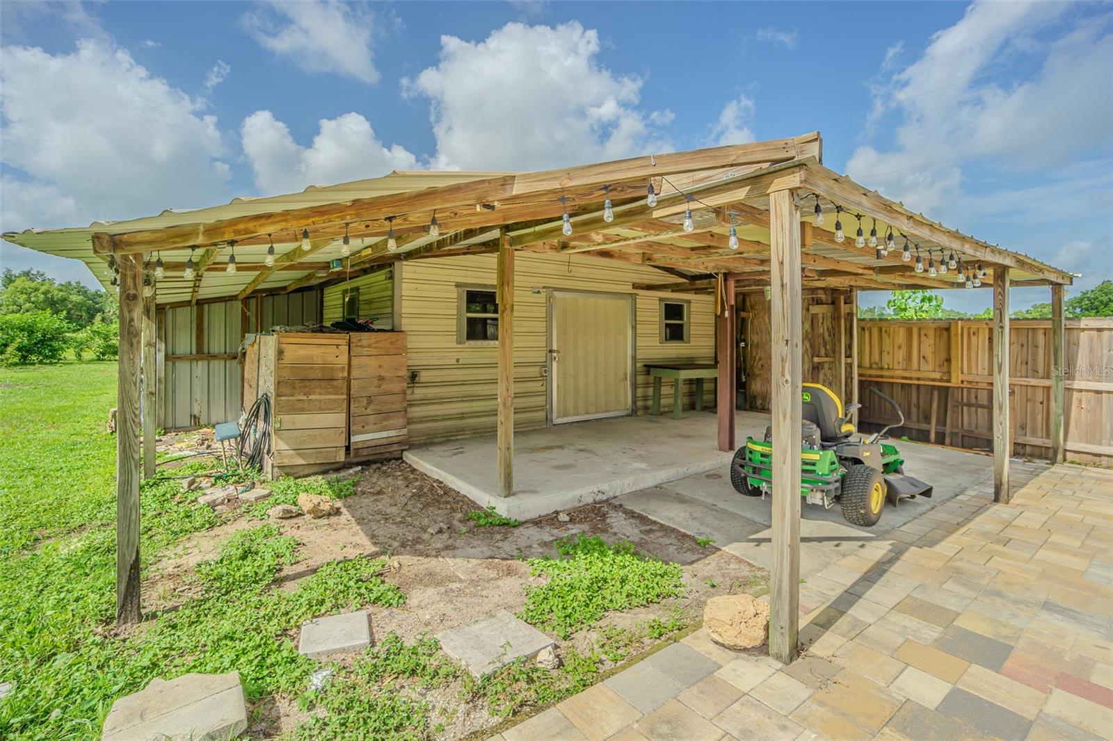 shed with awnings