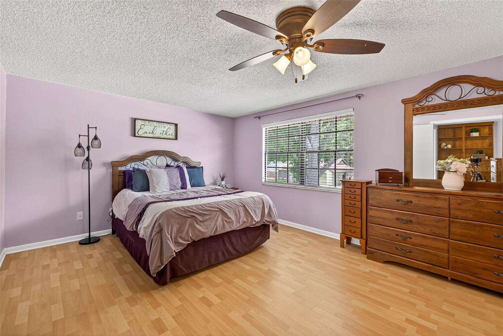 Spacious Upstairs Primary Suite with his and hers closets