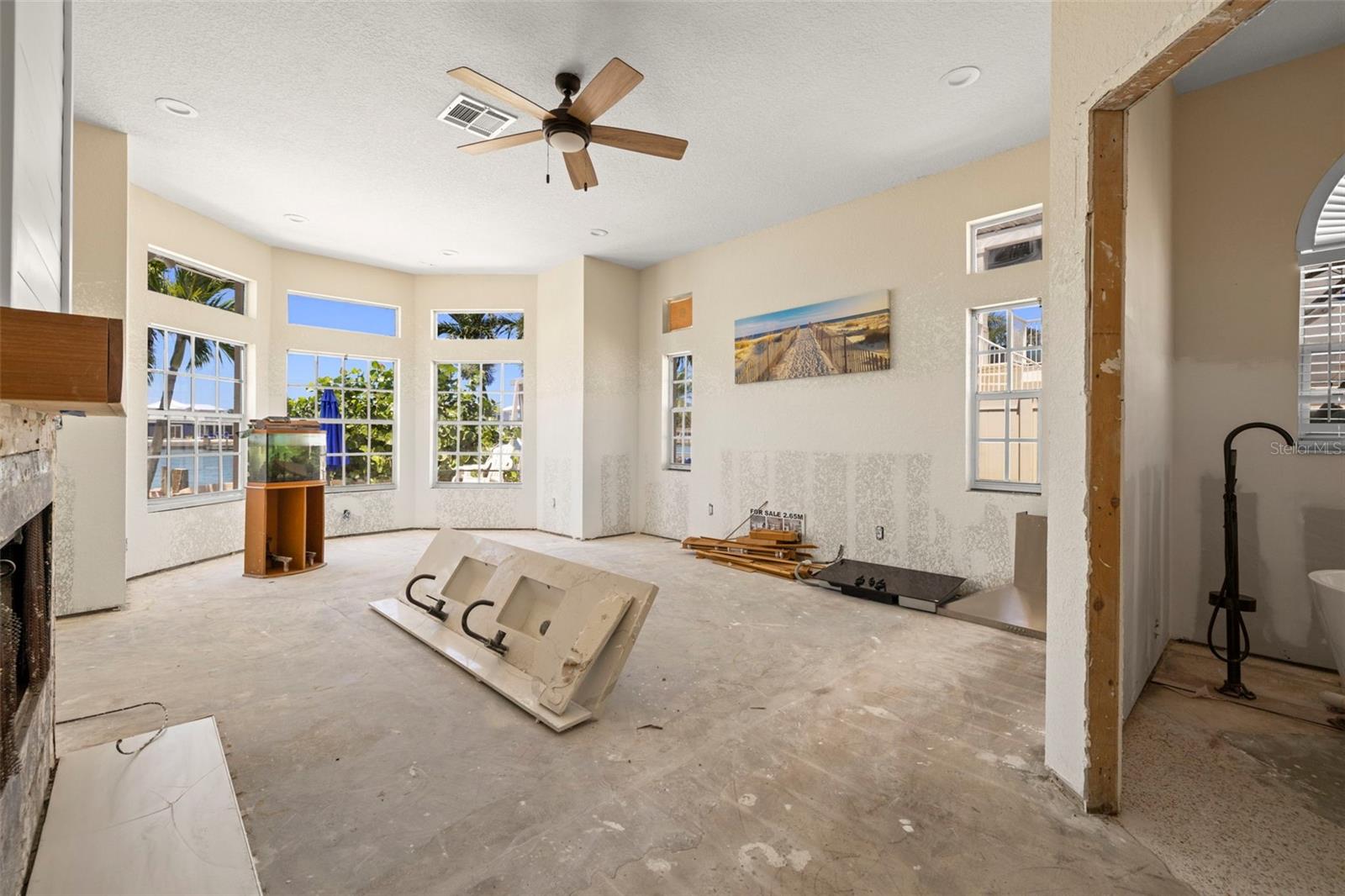 Master bedroom with fireplace