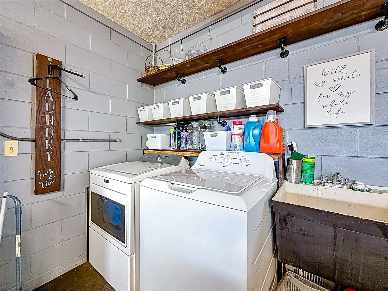Laundry in garage