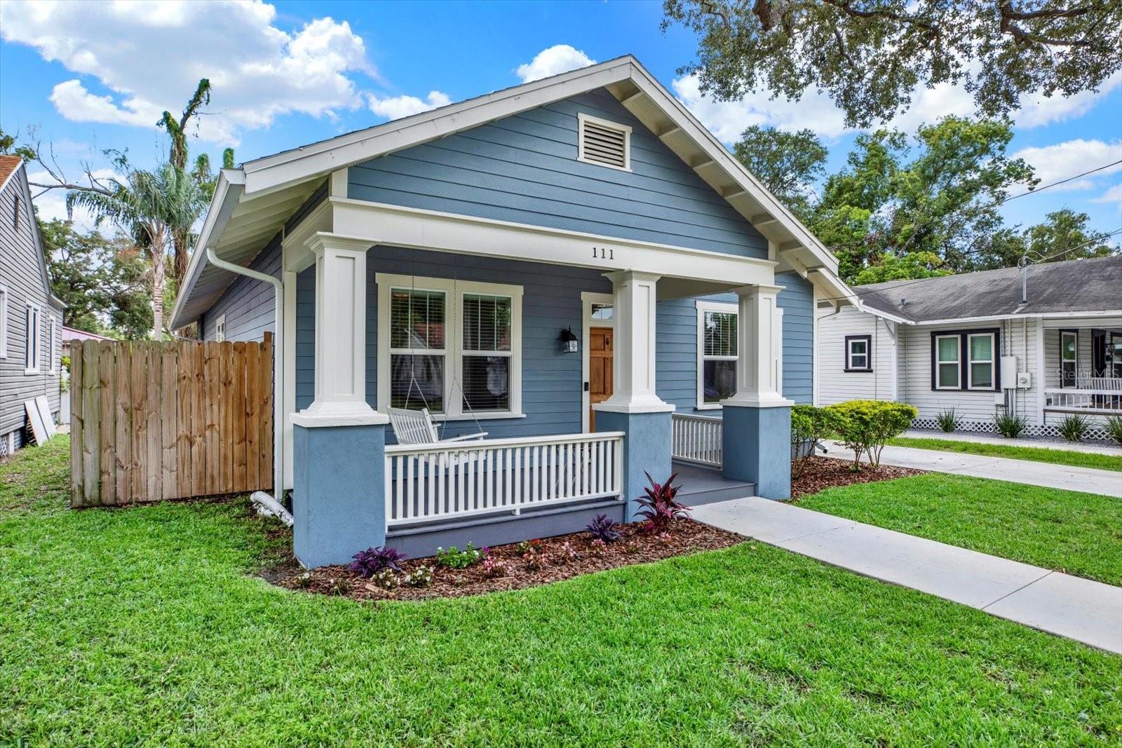 Large front porch