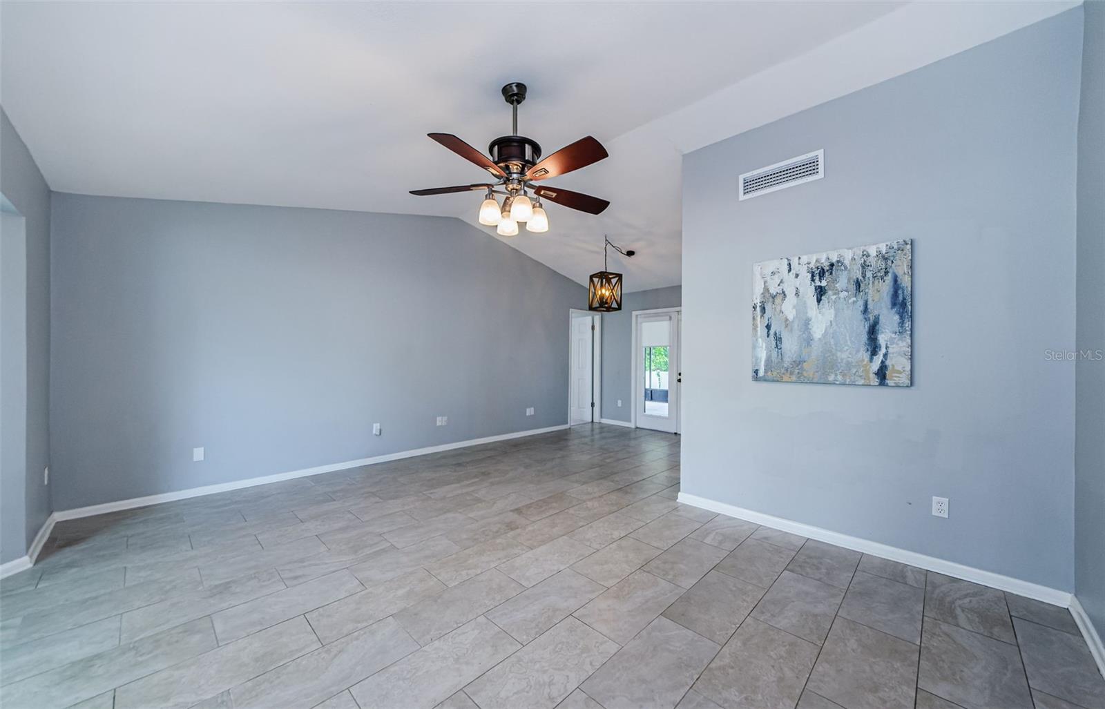 Vaulted Ceiling in Living Room