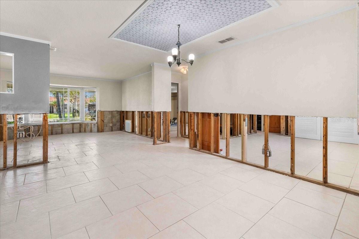Dining room looking towards front of house