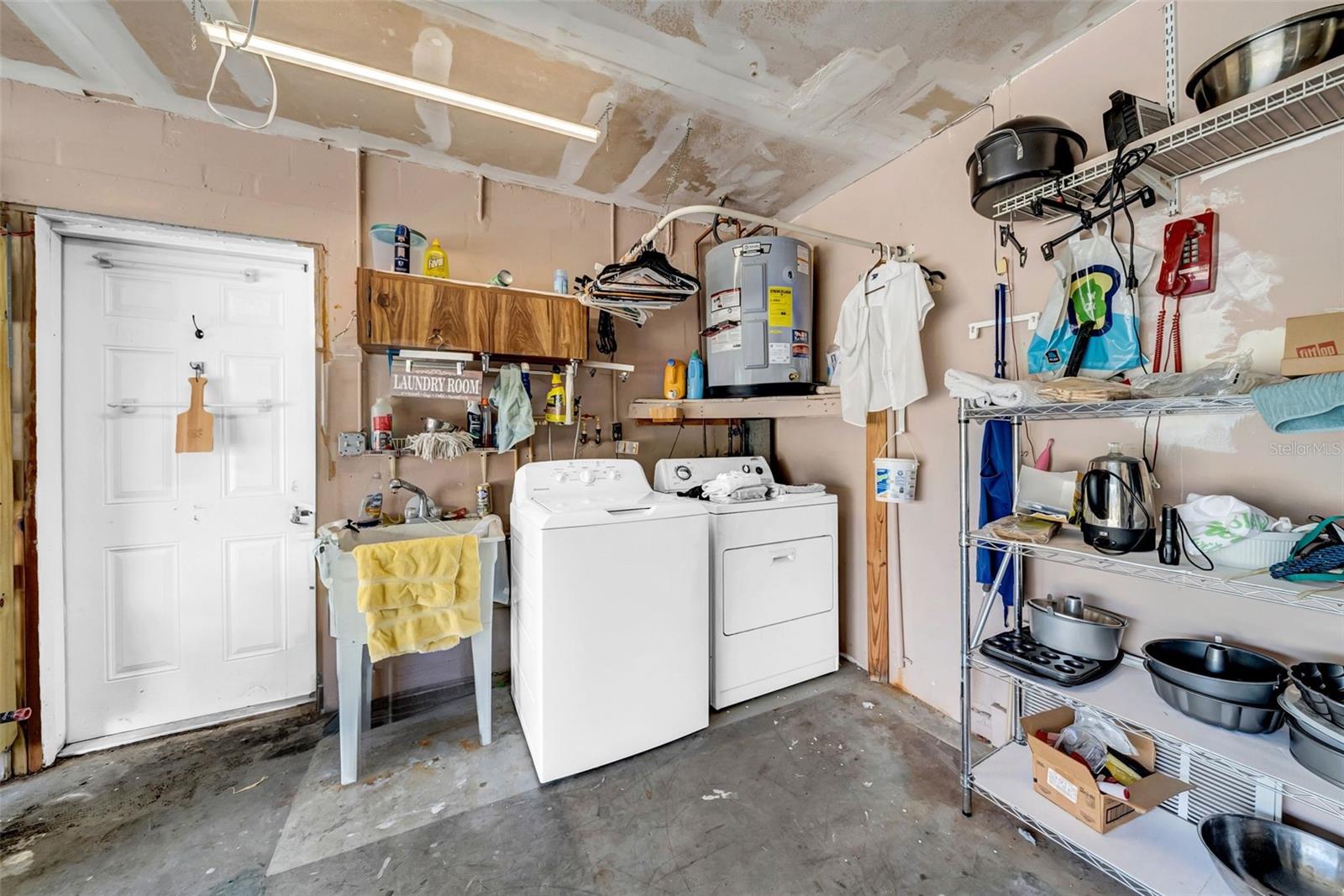 Laundry in the garage