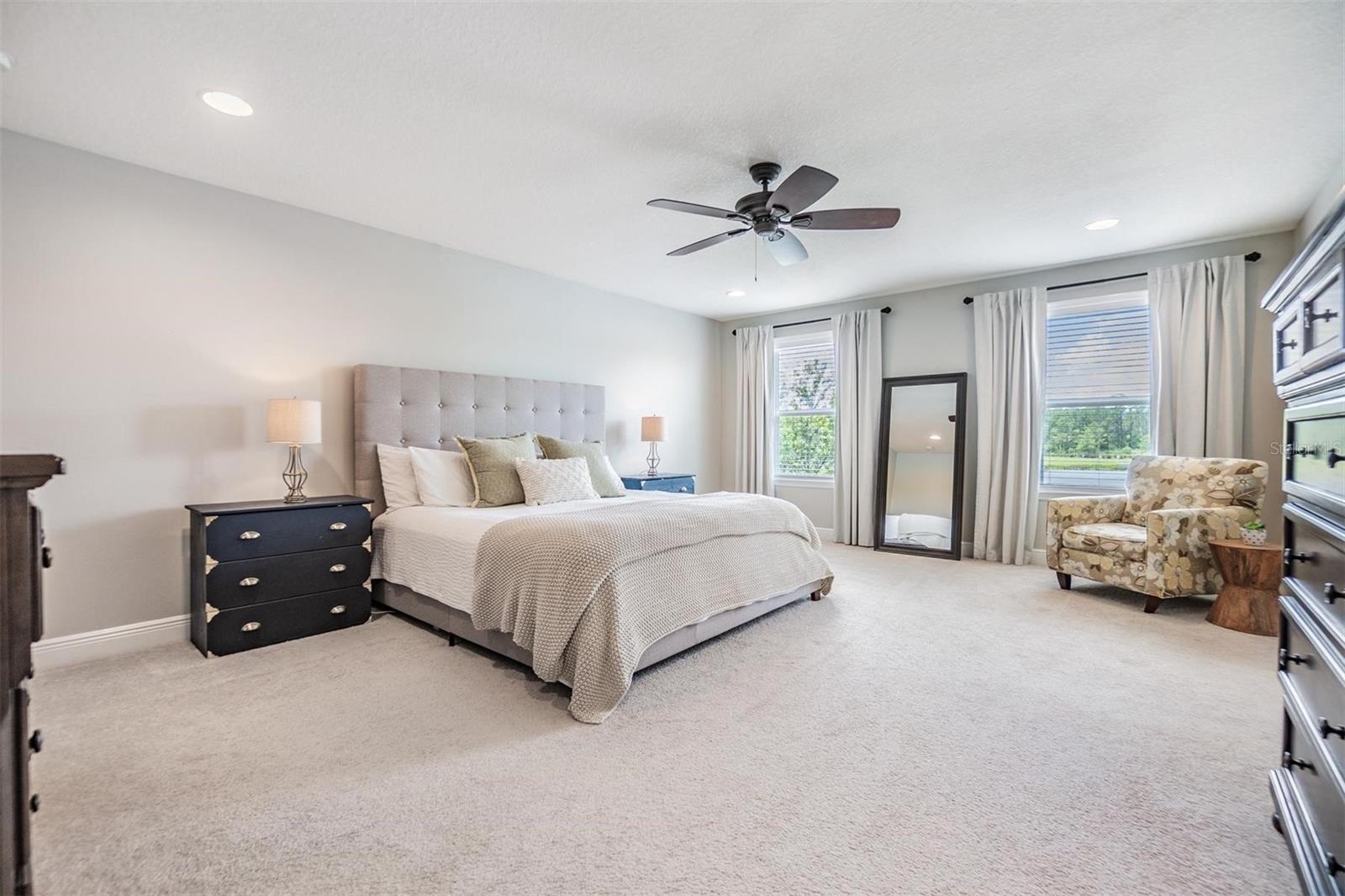 Oversized primary bedroom