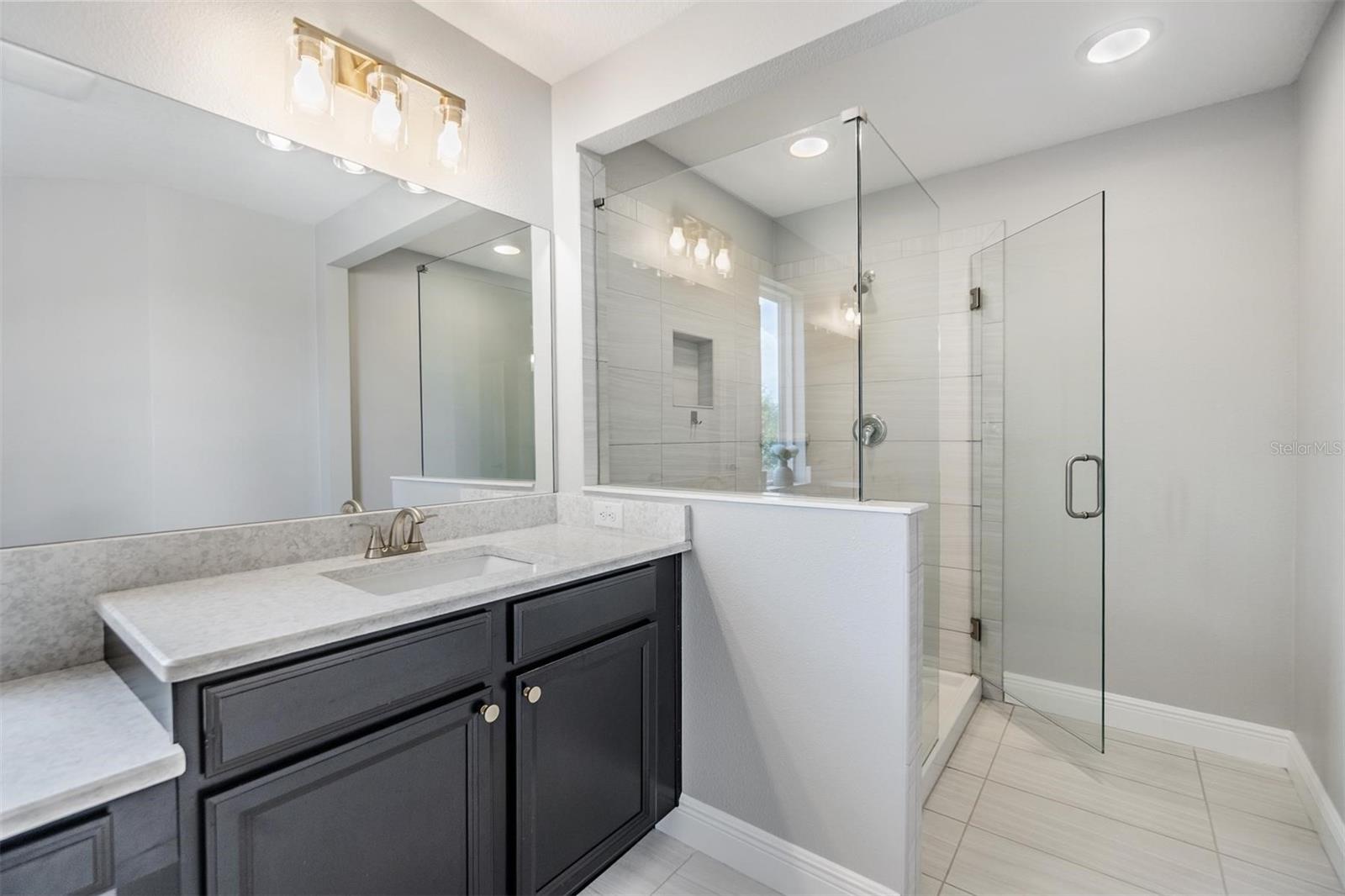 Primary bathroom with double vanity