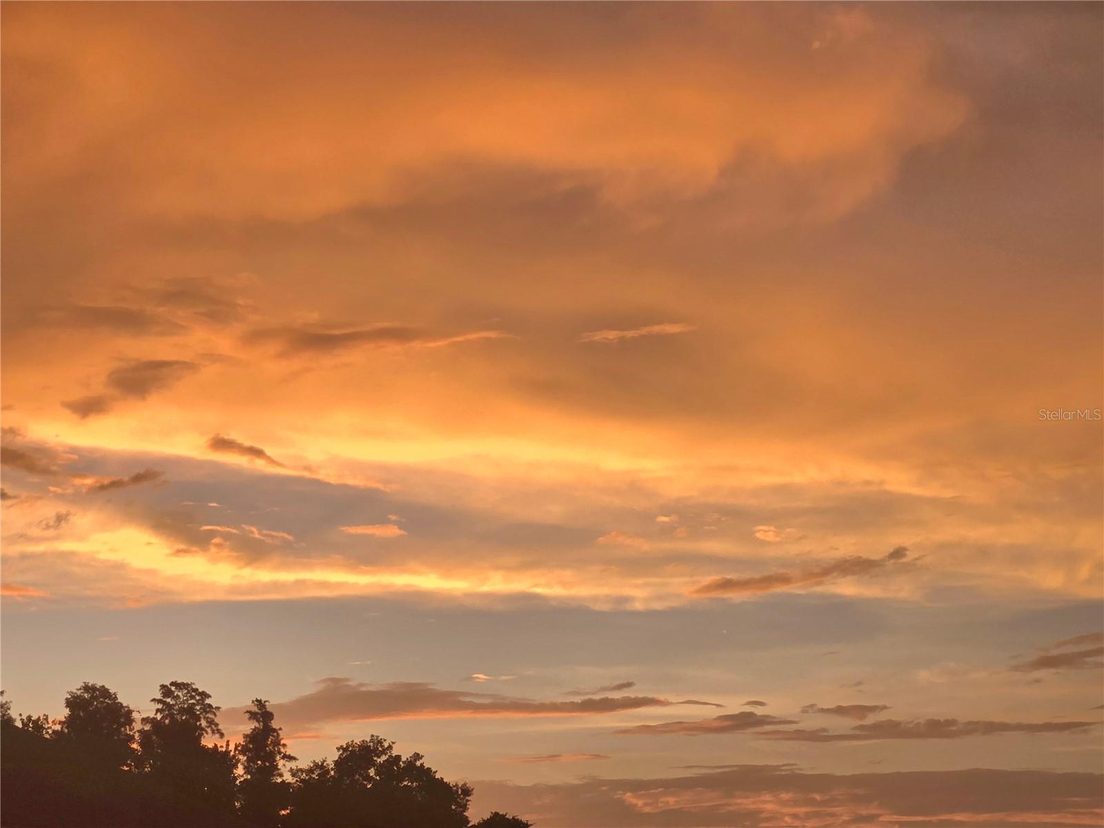 Sunset view from rear of property