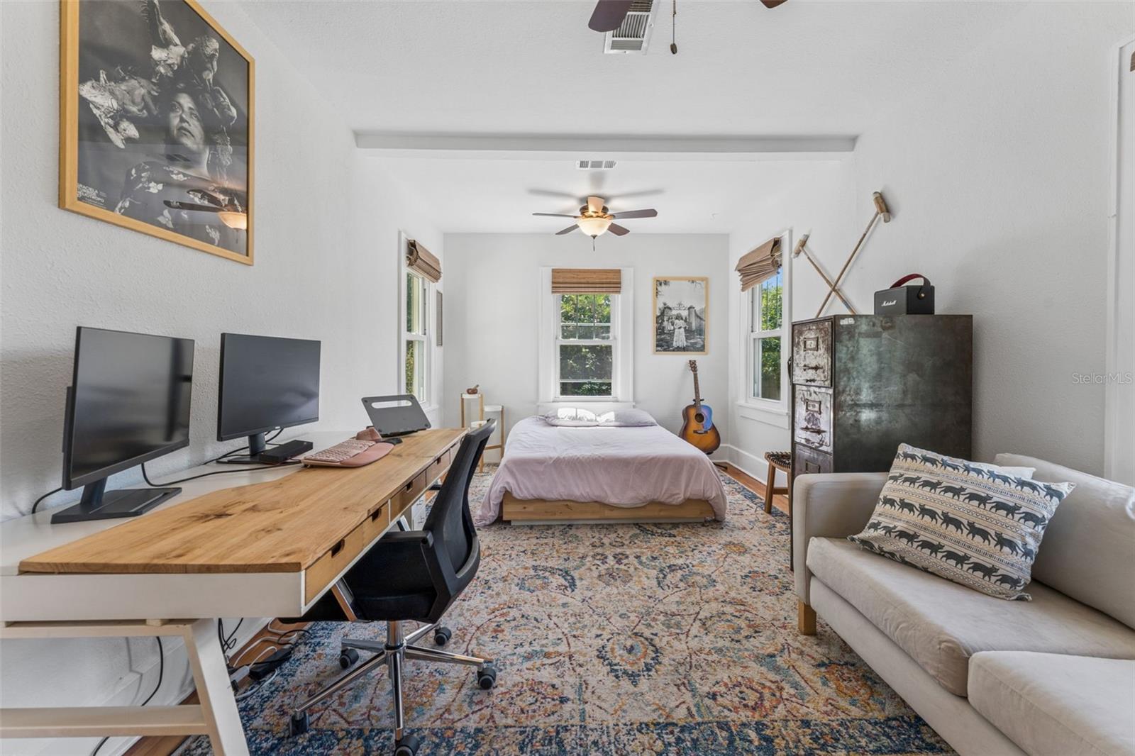 The primary bedroom was 2 bedrooms at one time, lots of space here