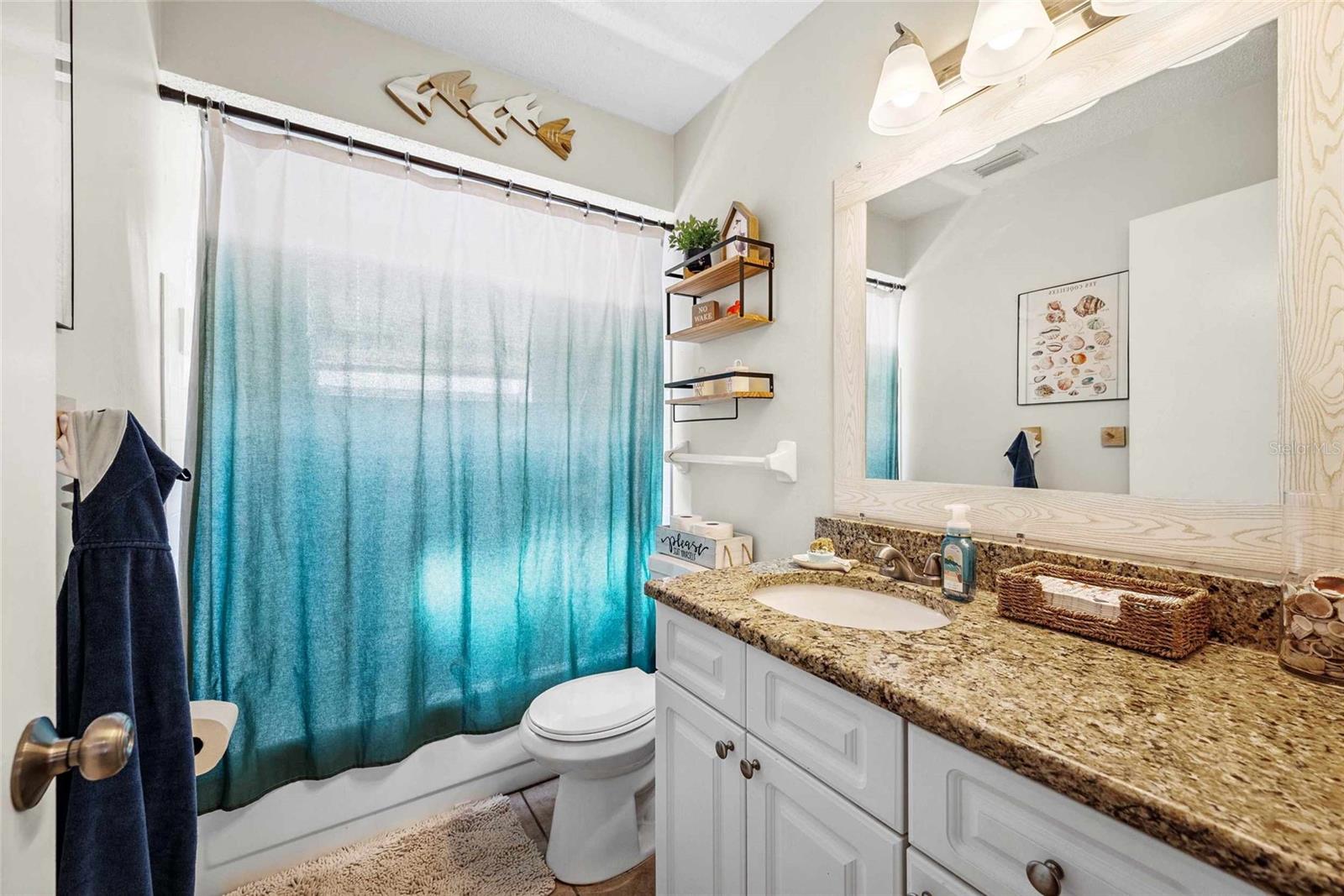 Bath #2 ~ Updated Cabinet-Vanity ~ Stone Counter ~ Tub / Shower