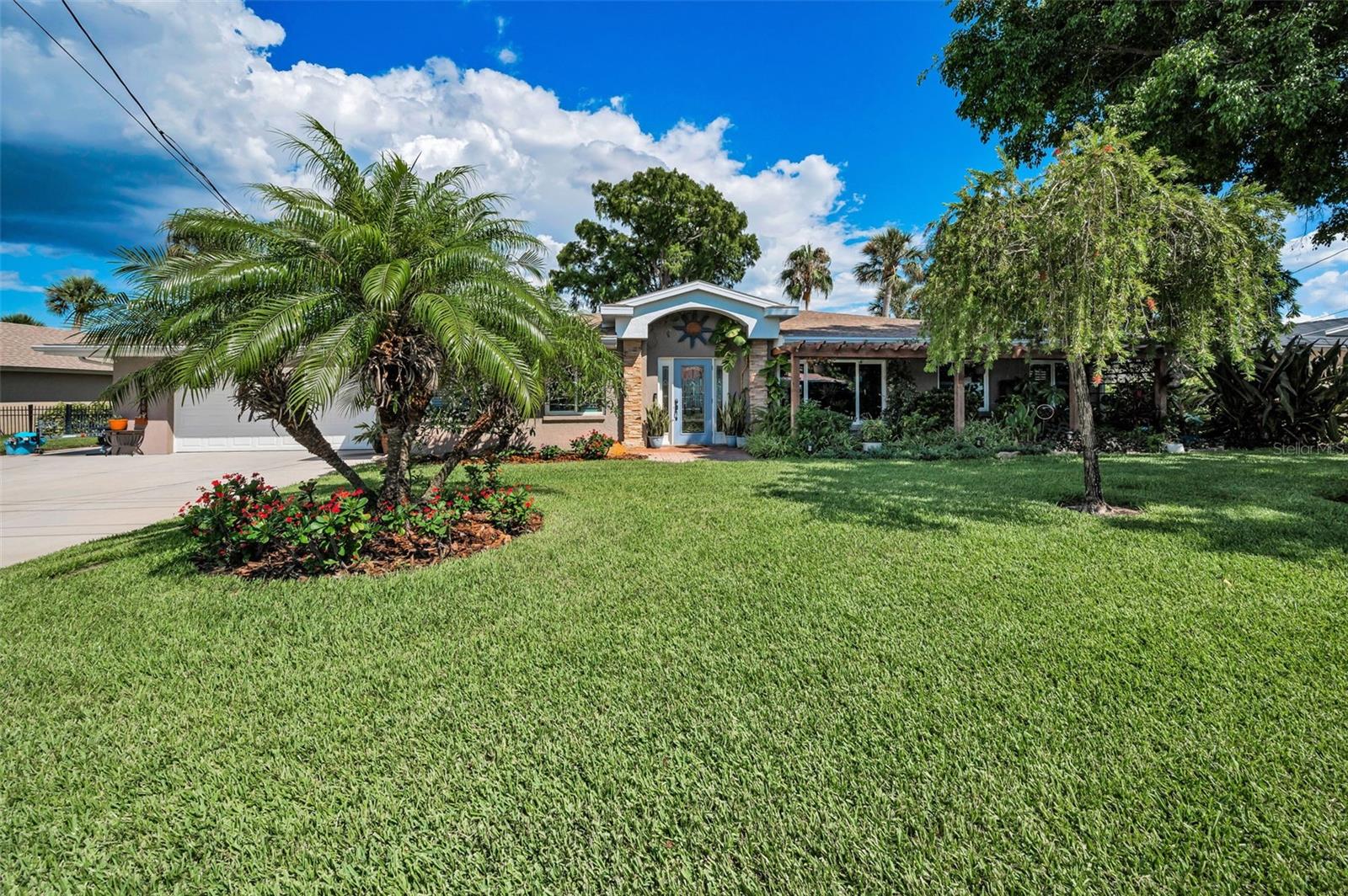 Lushly landscaped grounds