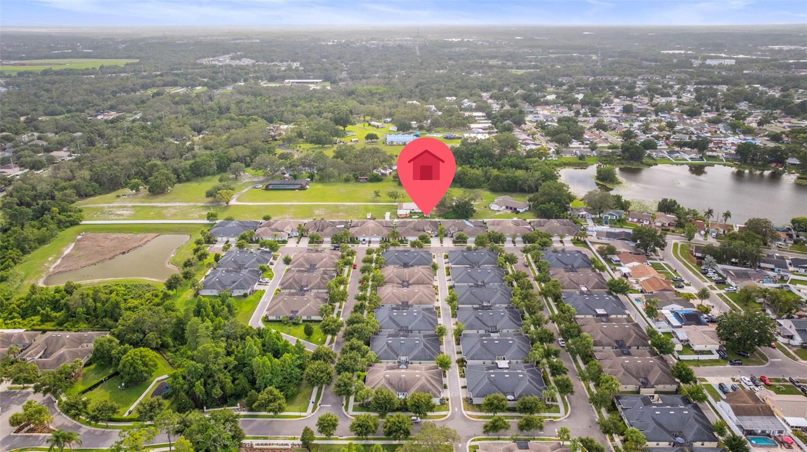 Aerial view showing location of home-view 1.
