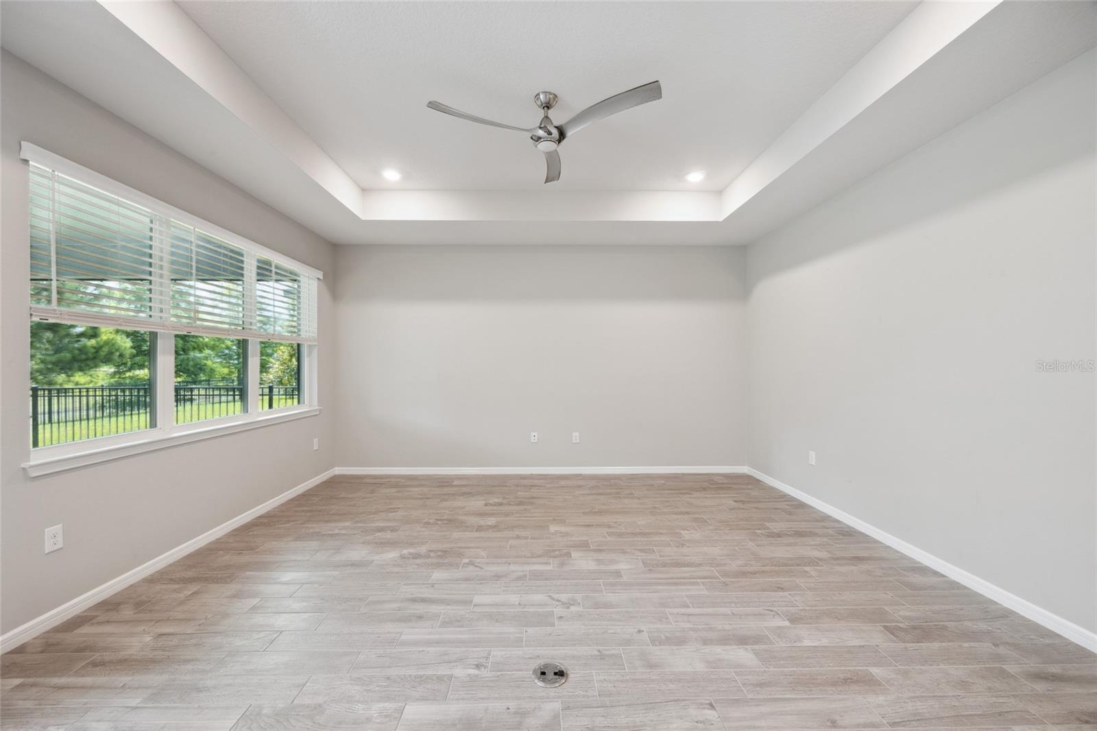 Living Room, Tray Ceiling , Upgraded ceiling fans