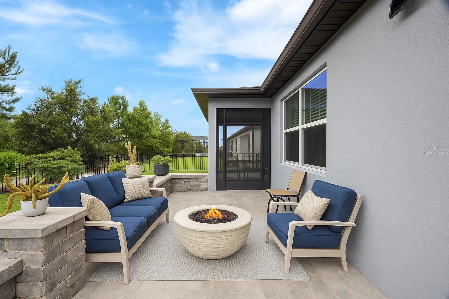 Virtually Staged Extended Patio
