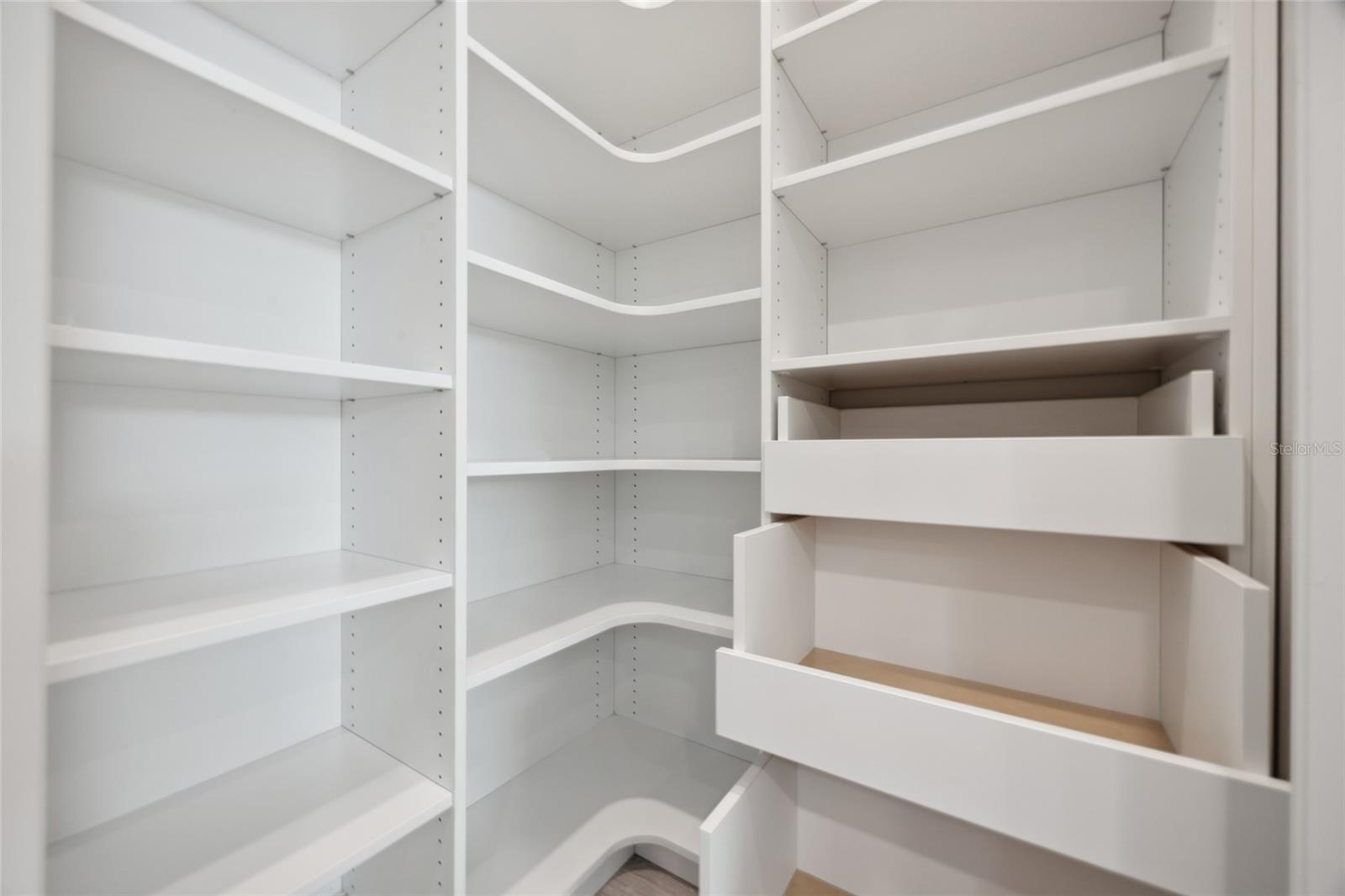 Walk In Pantry, upgraded shelving