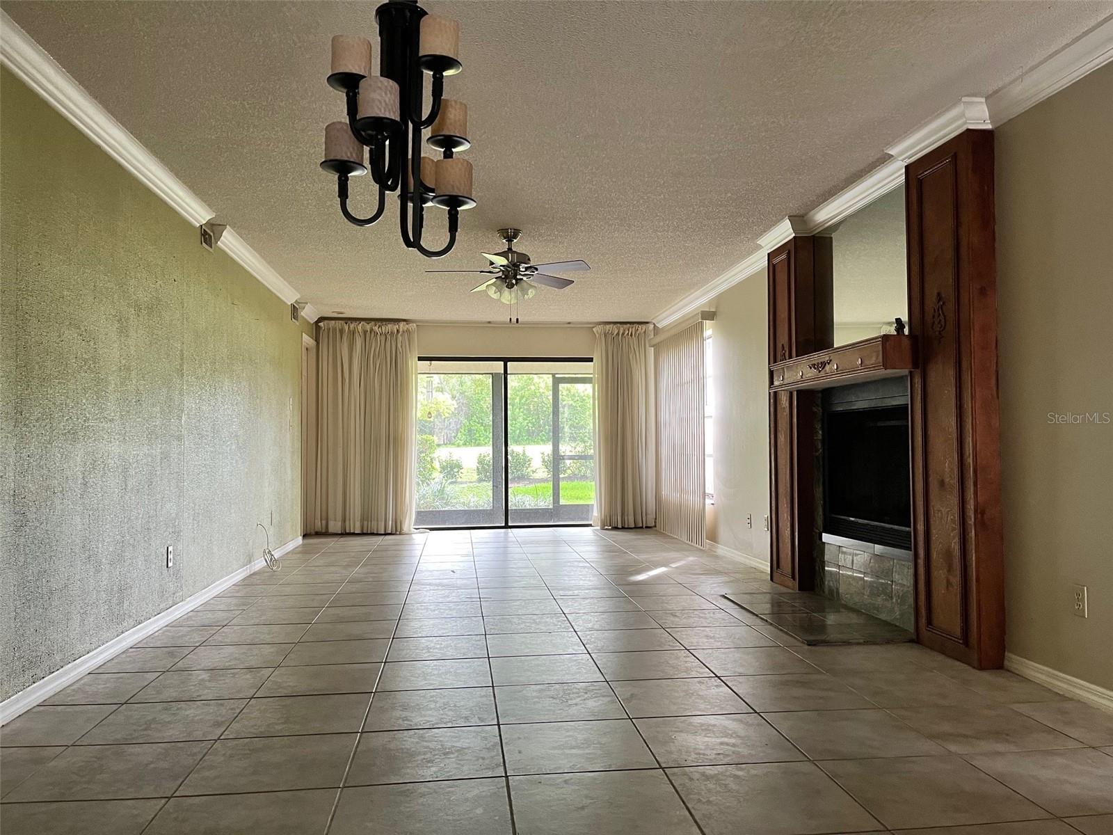 Living room and Dining room
