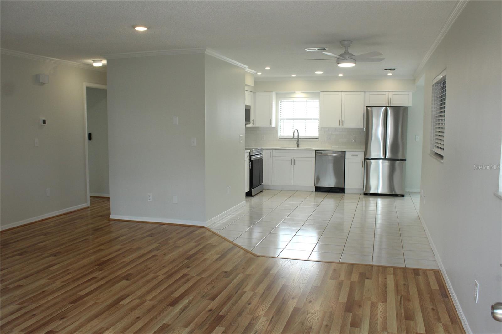 Living room and kitchen