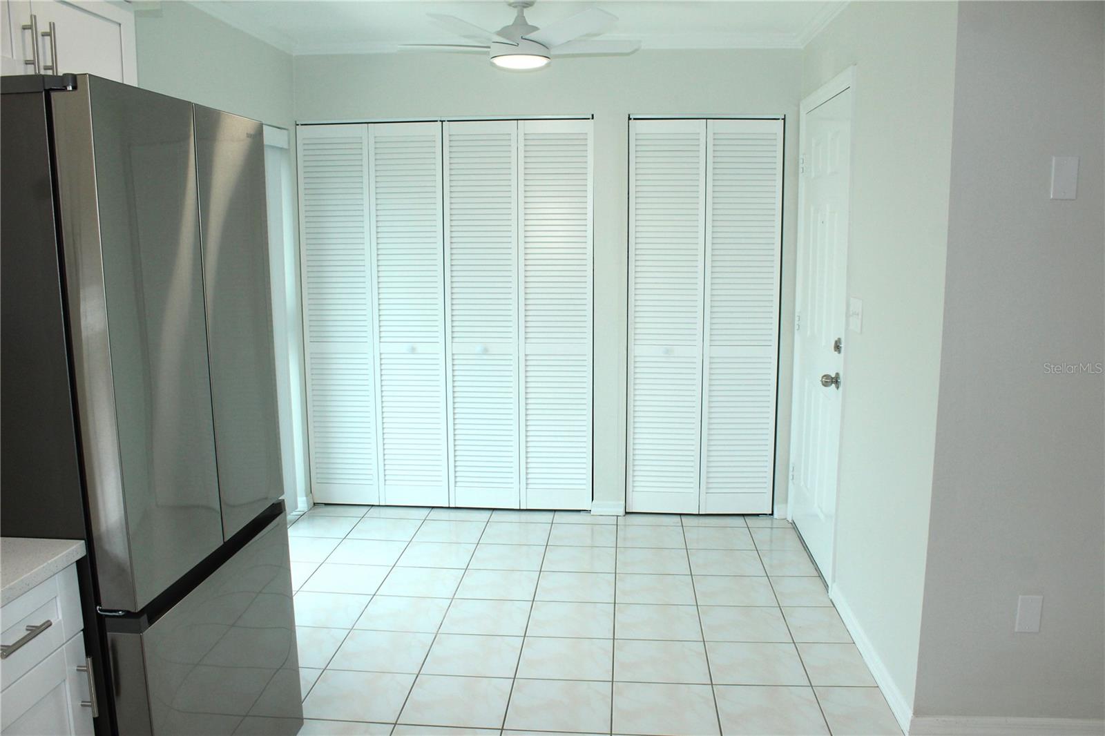 Inside laundry and pantry