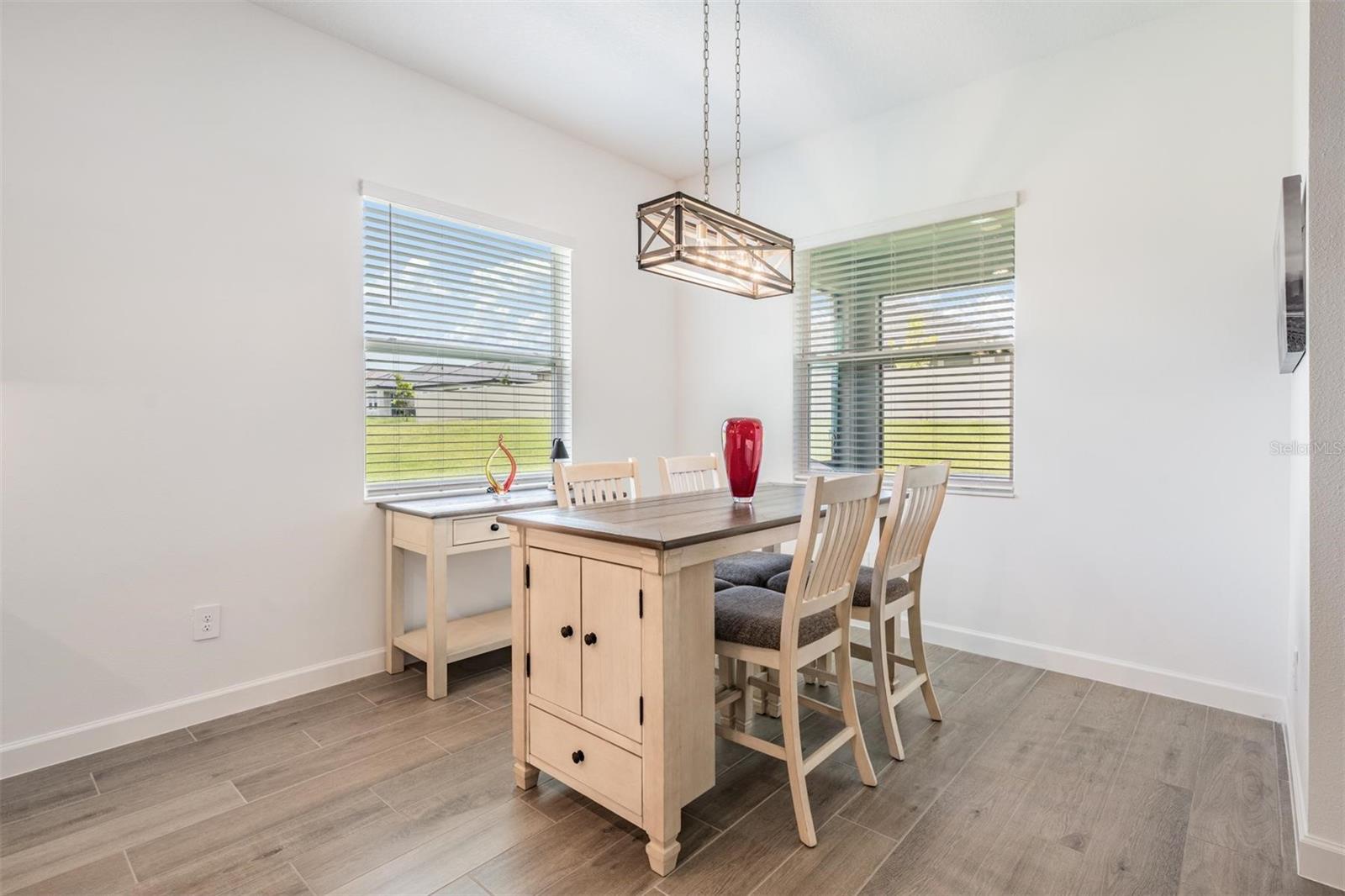 Eat in kitchen space w/upgraded lighting