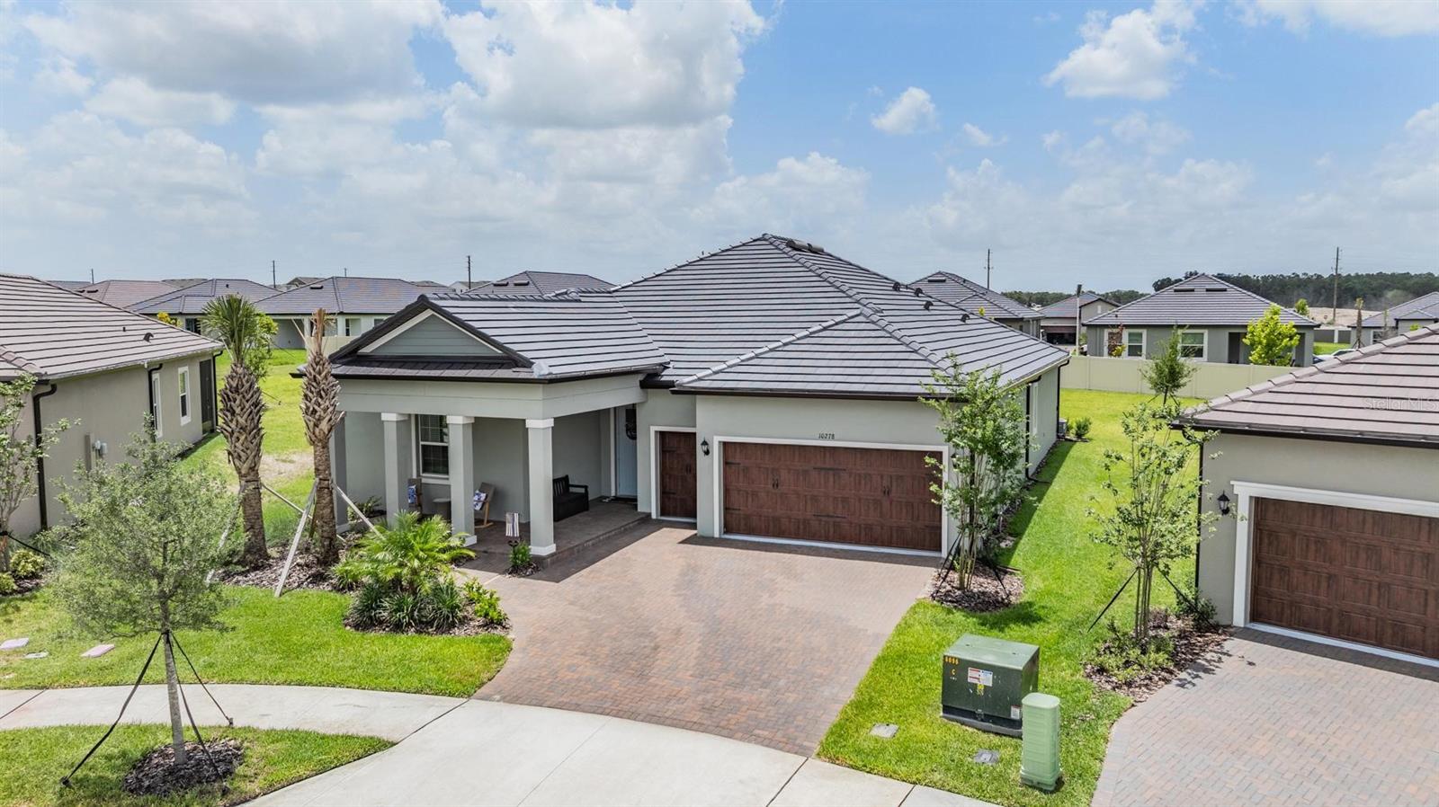 Home is in the center of a culdesac