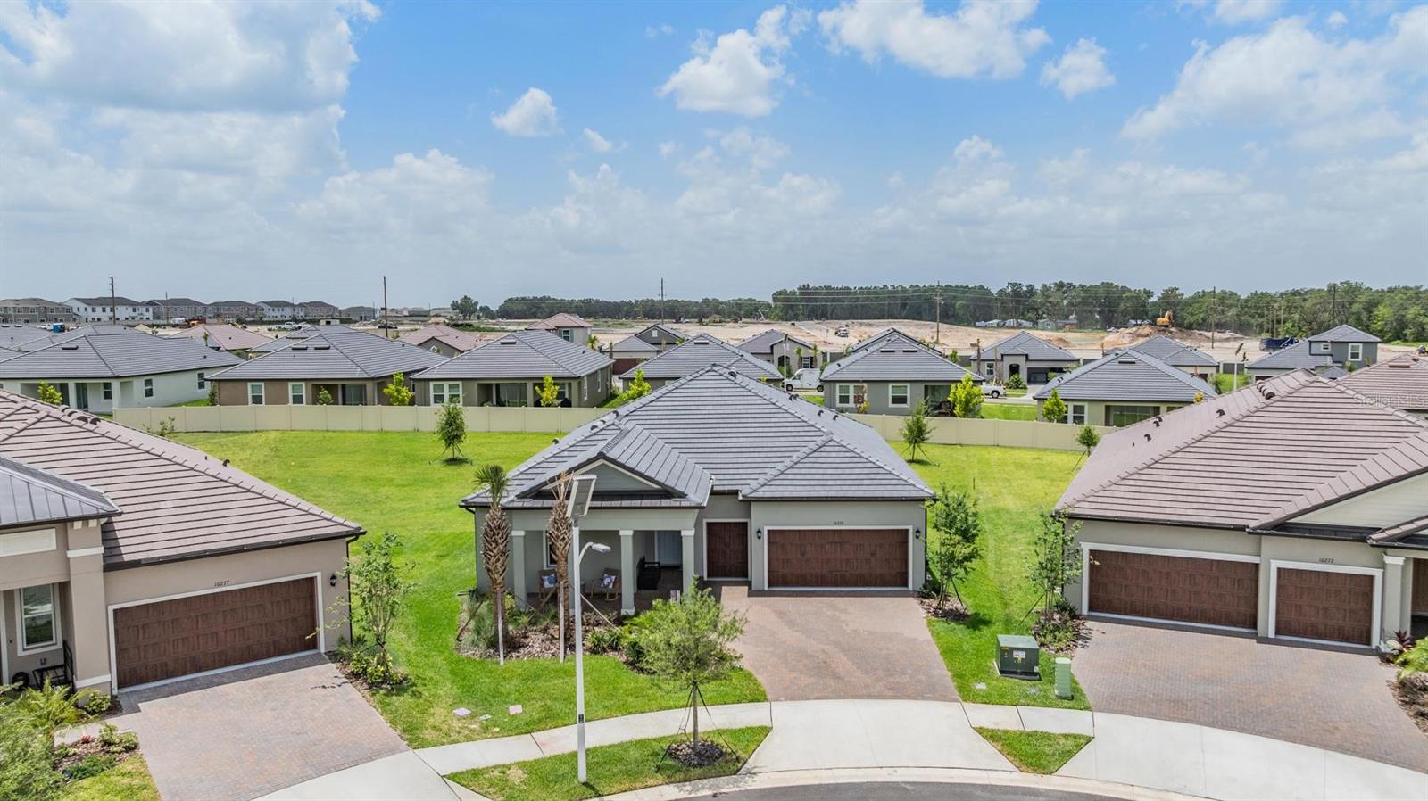 Backyard spans 3 homes!