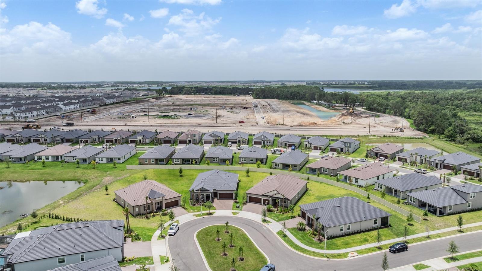 Birds eye view of culdesac