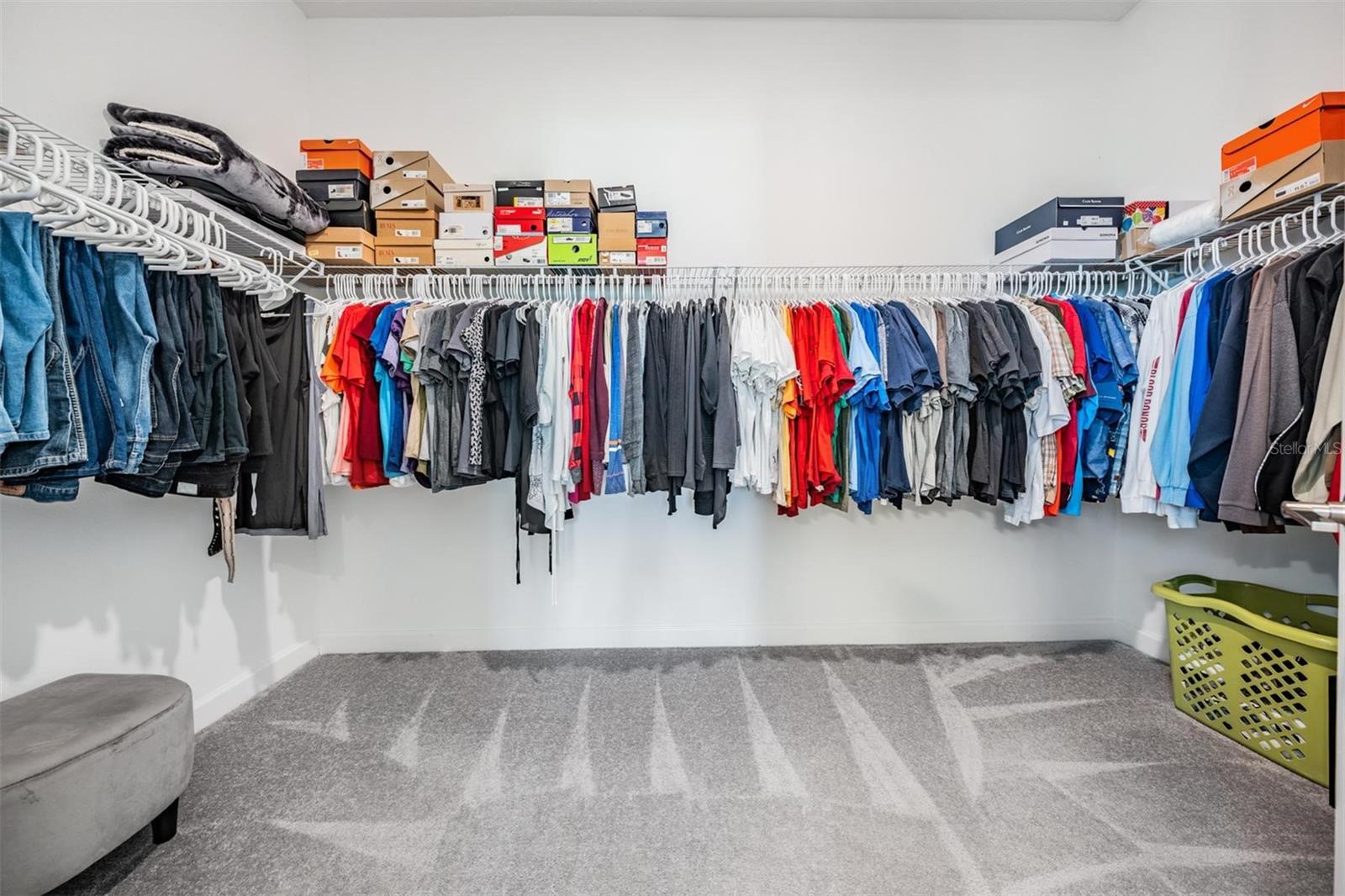 Spacious walk-in closest