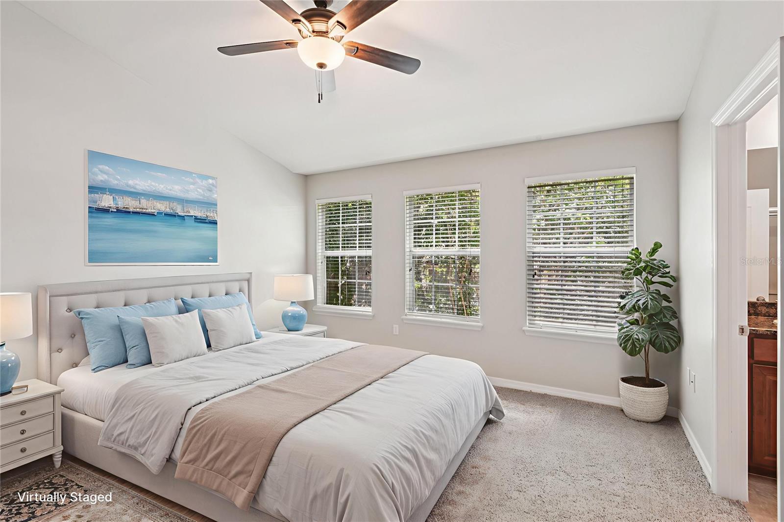Virtual Staged Primary Bedroom
