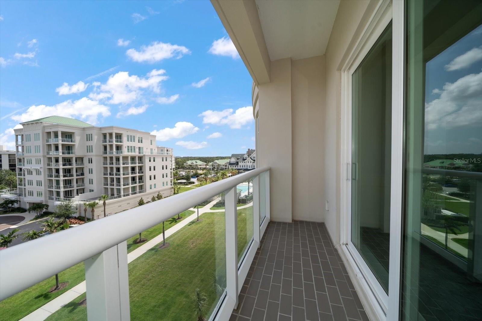 View from the balcony in the primary bedroom