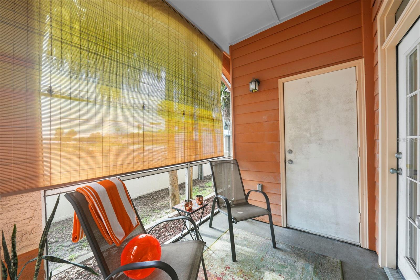 Private Patio with outside Storage closet