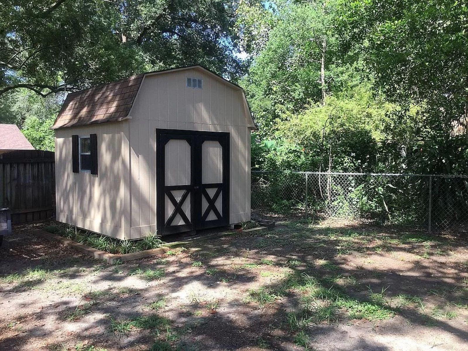 Extra shed for storing lawn equipment