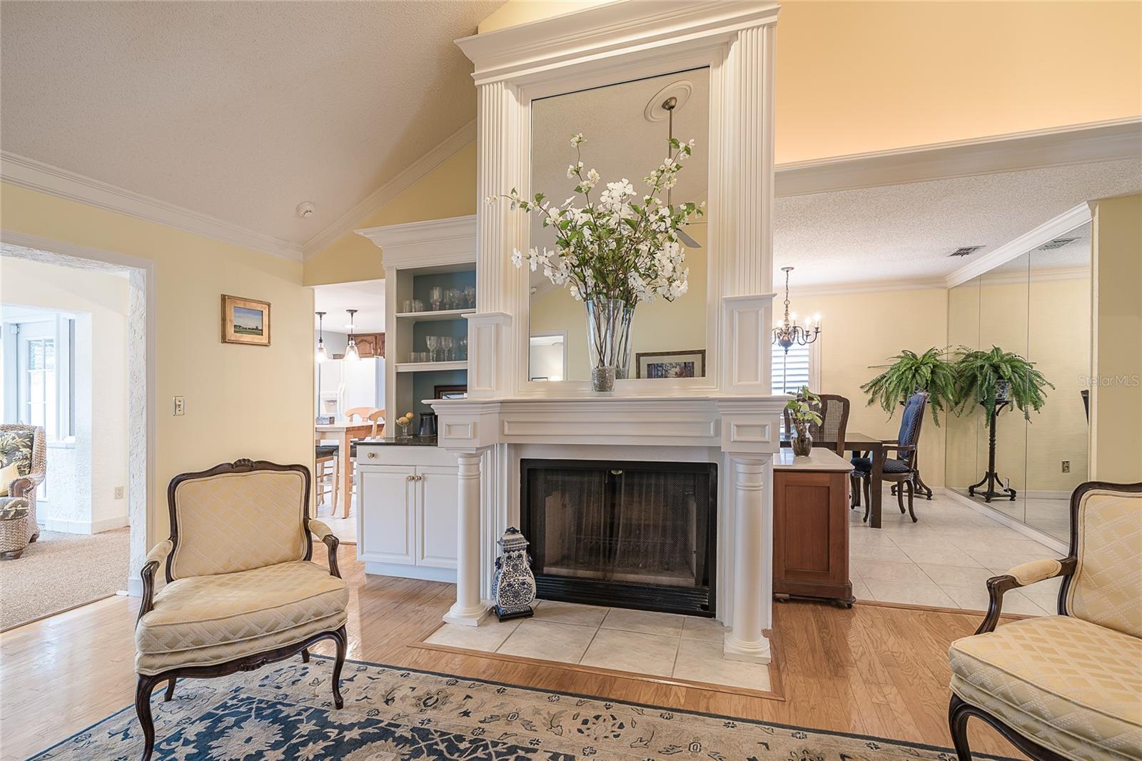 Fireplace in living room