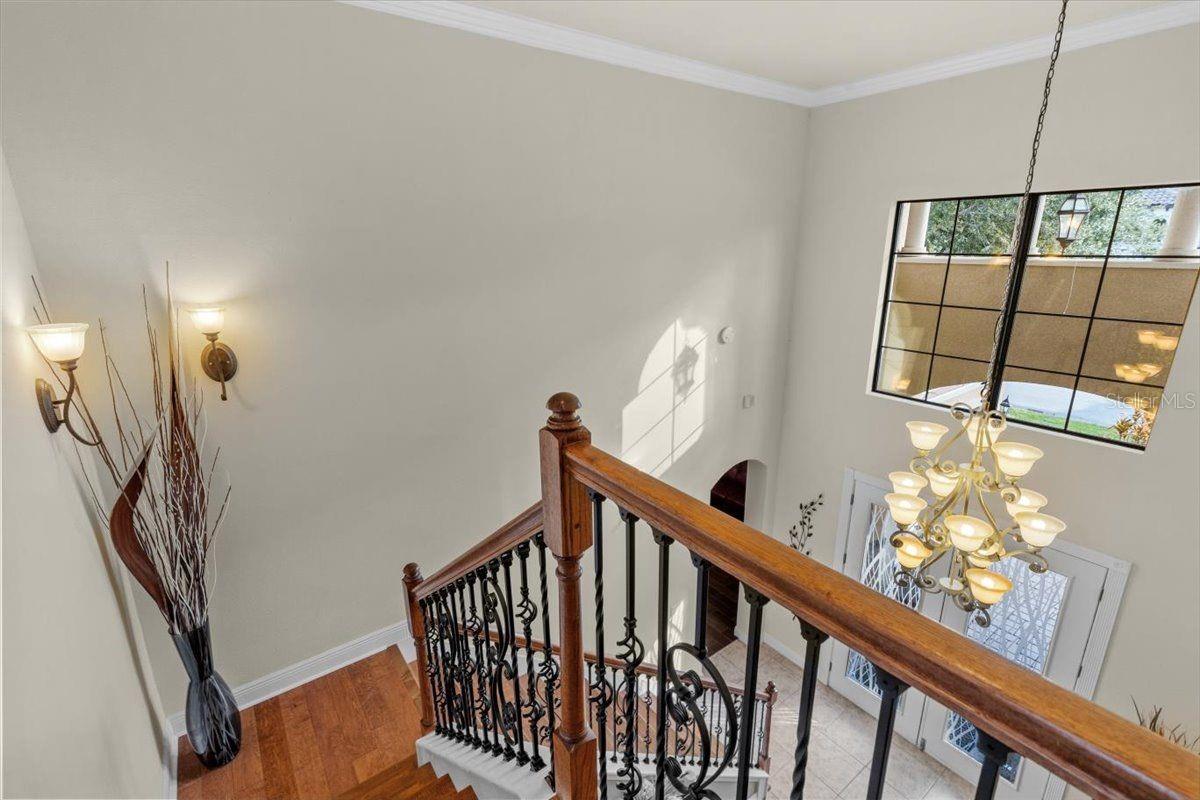 Staircase To Second Floor- Updated Iron Balusters