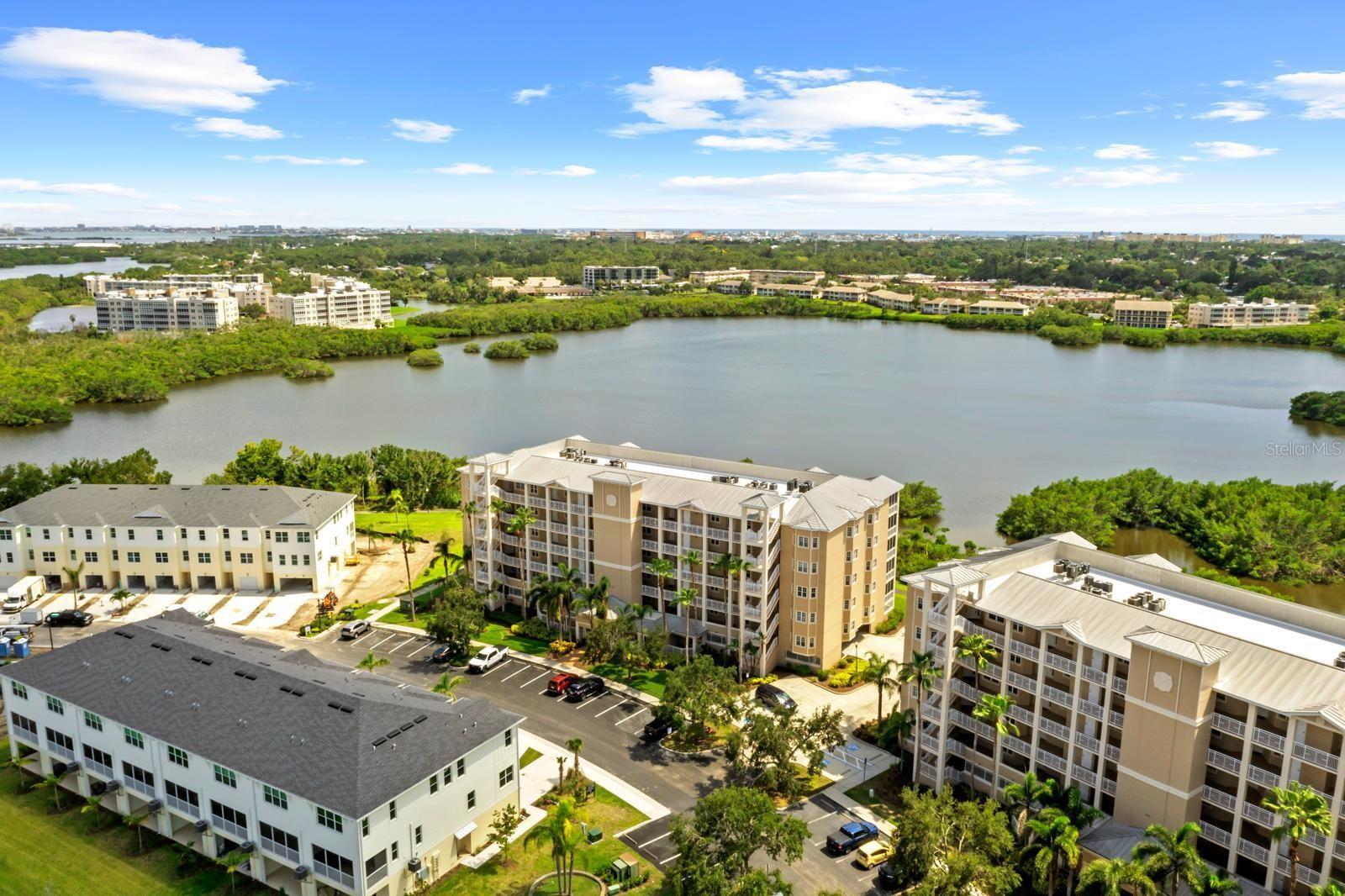 Looking out to the widest part of Long Bayou, this building has the most beautiful view!