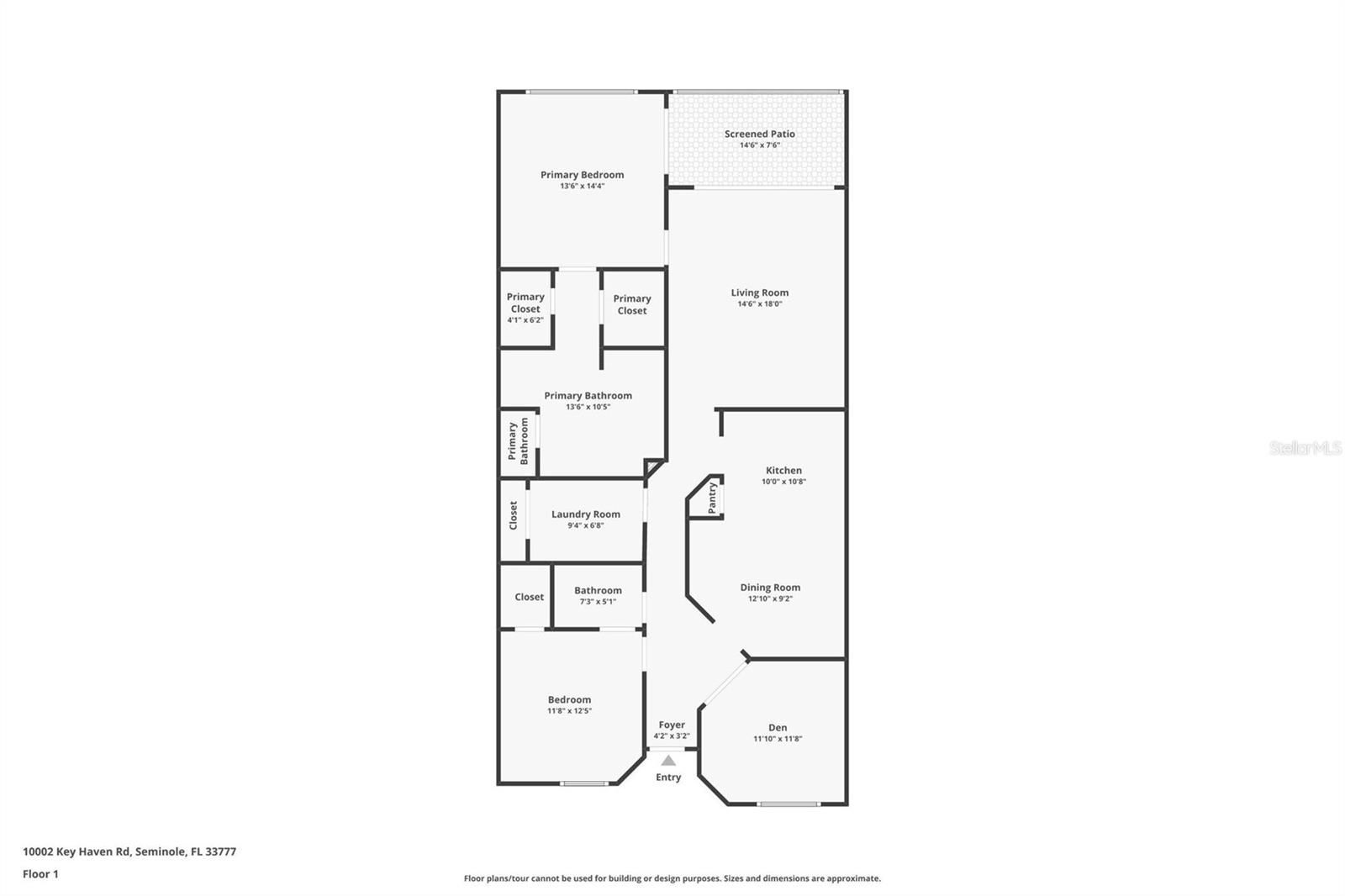 The condo's floorplan.