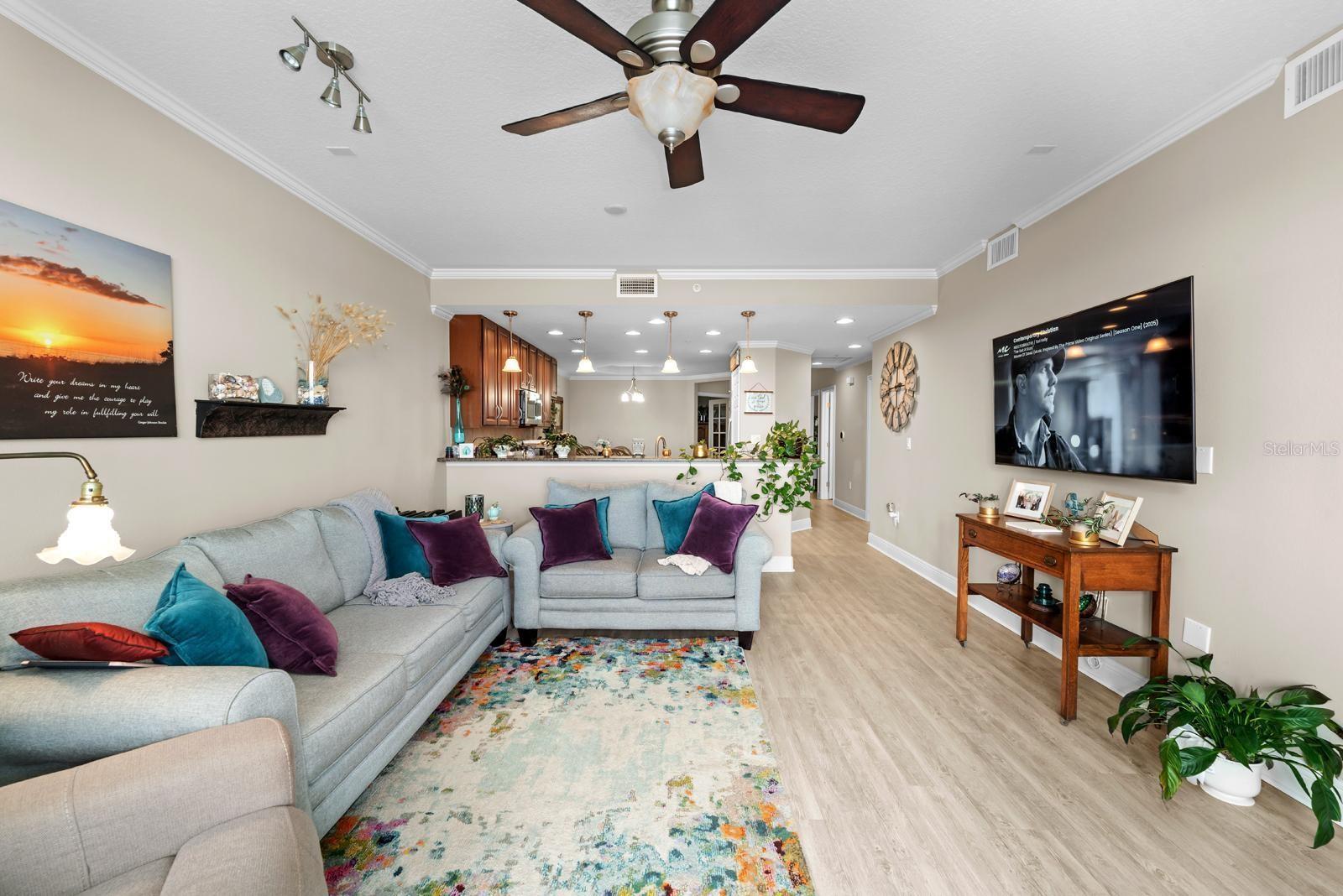 The very high quality LVP flooring is newer and in every room of this condo!