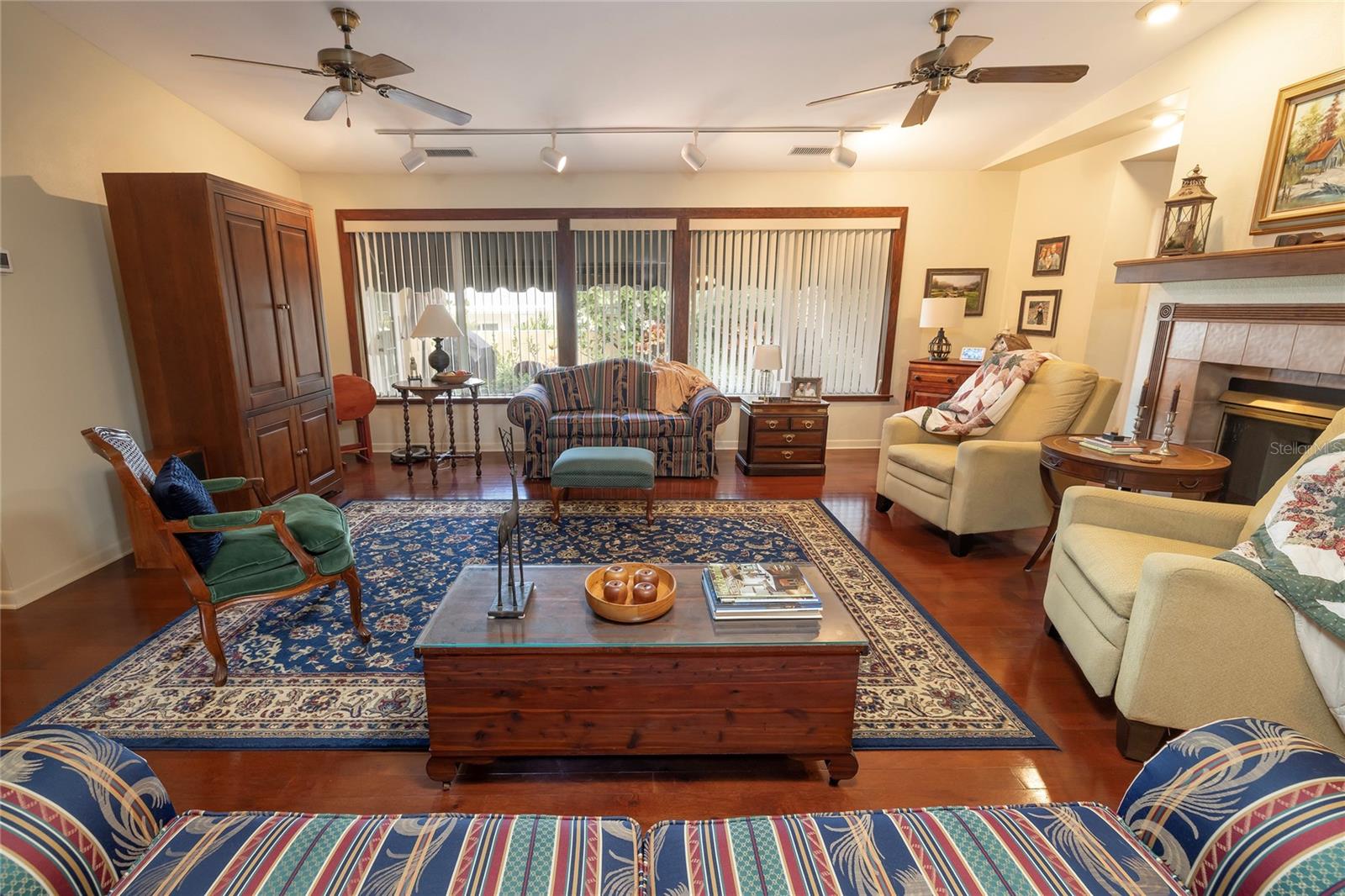 Back Living Space with Fireplace