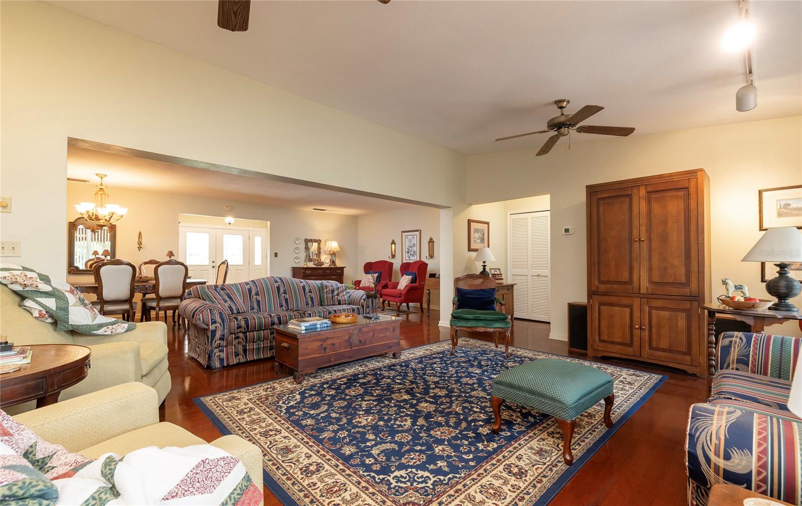 Back Living Space with Fireplace