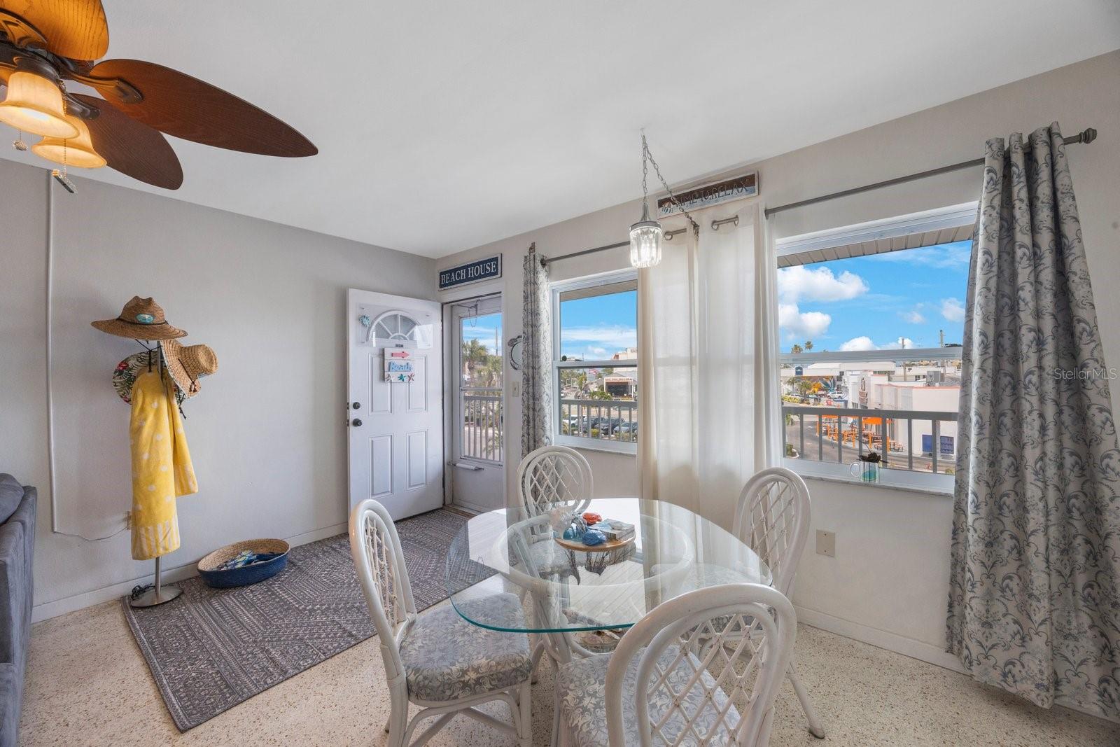 Light and Bright with View of Gulf from window and front door