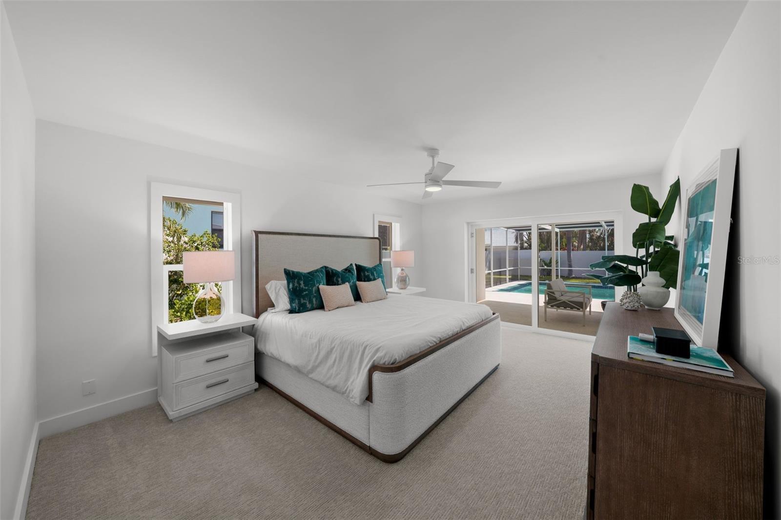 Spacious primary suite